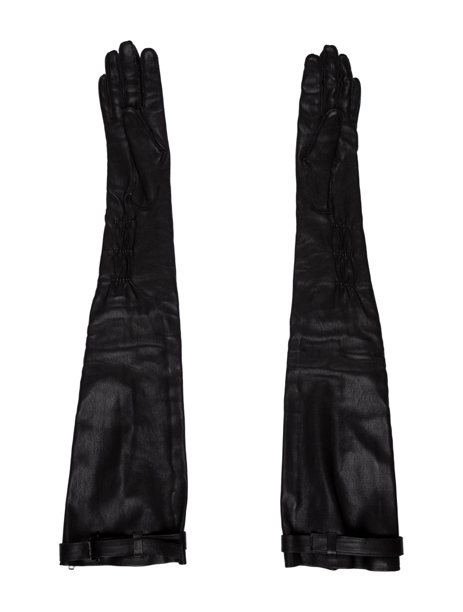 Ann Demeulemeester Leather Long Gloves