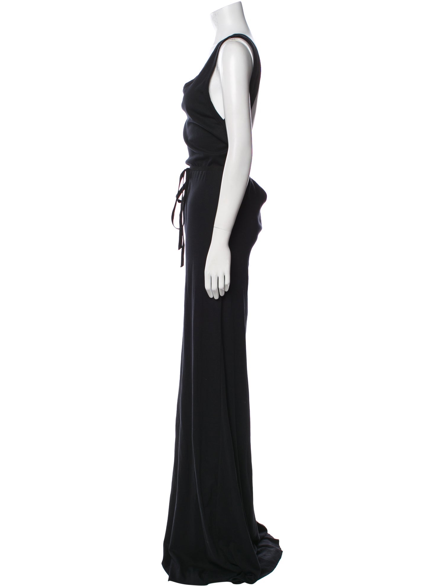 Ann Demeulemeester Scoop Neck Long Dress