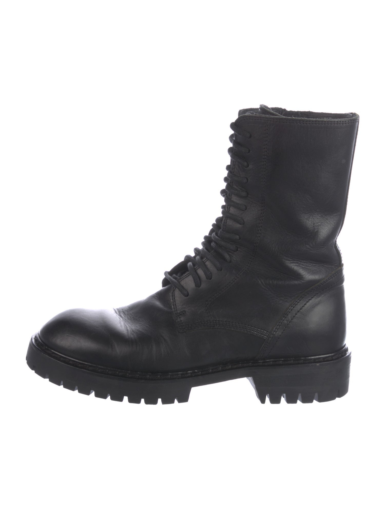 Ann Demeulemeester Leather Combat Boots