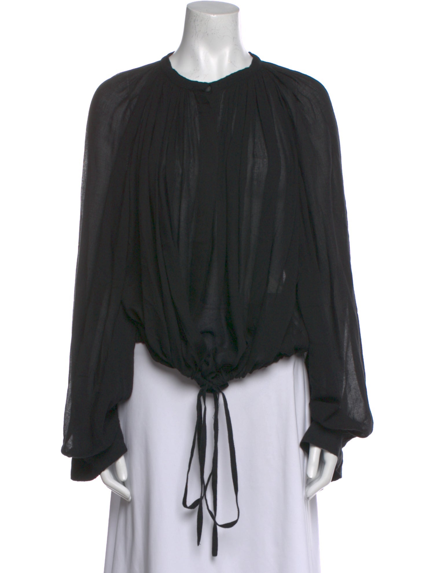 Ann Demeulemeester Crew Neck Long Sleeve Blouse