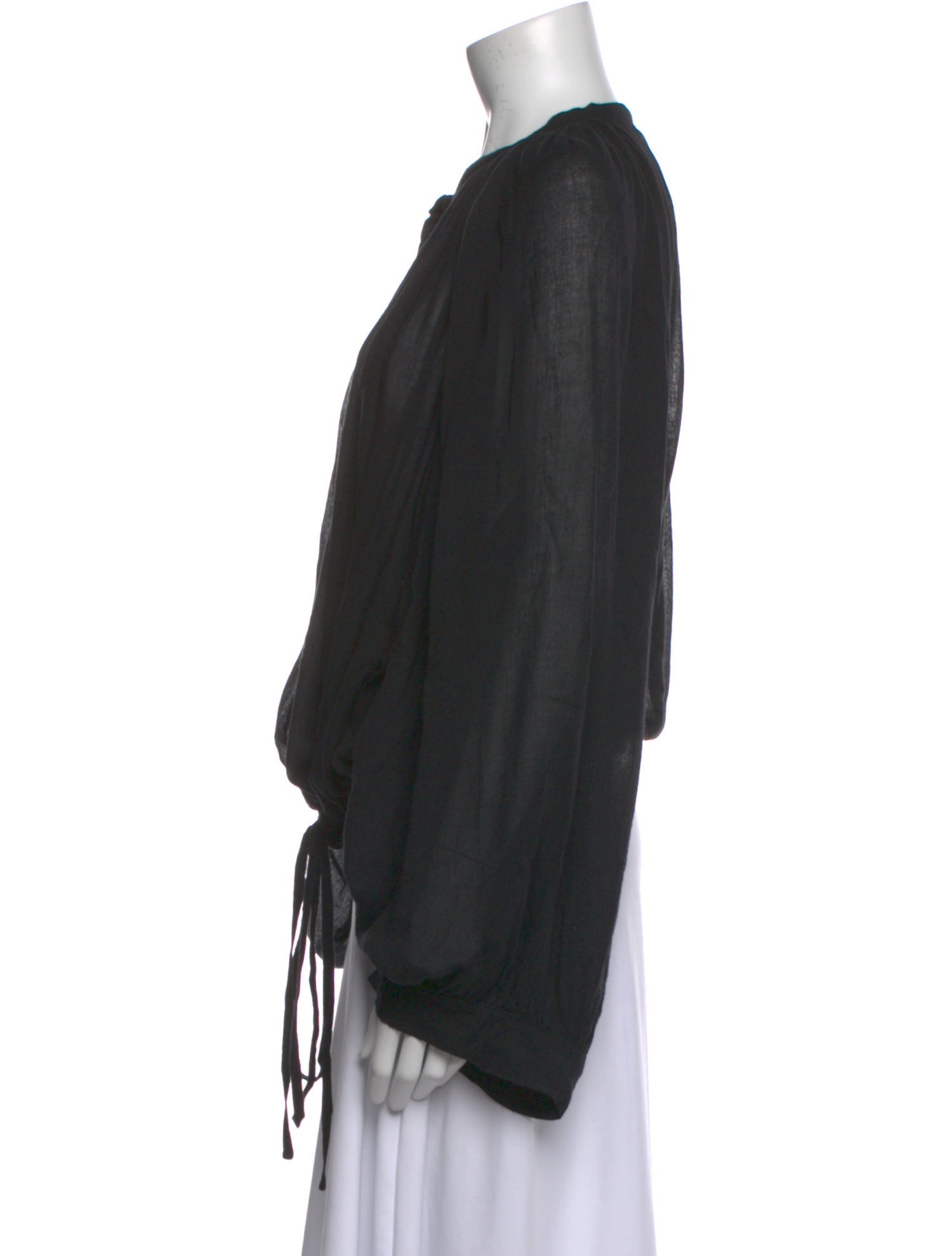 Ann Demeulemeester Crew Neck Long Sleeve Blouse