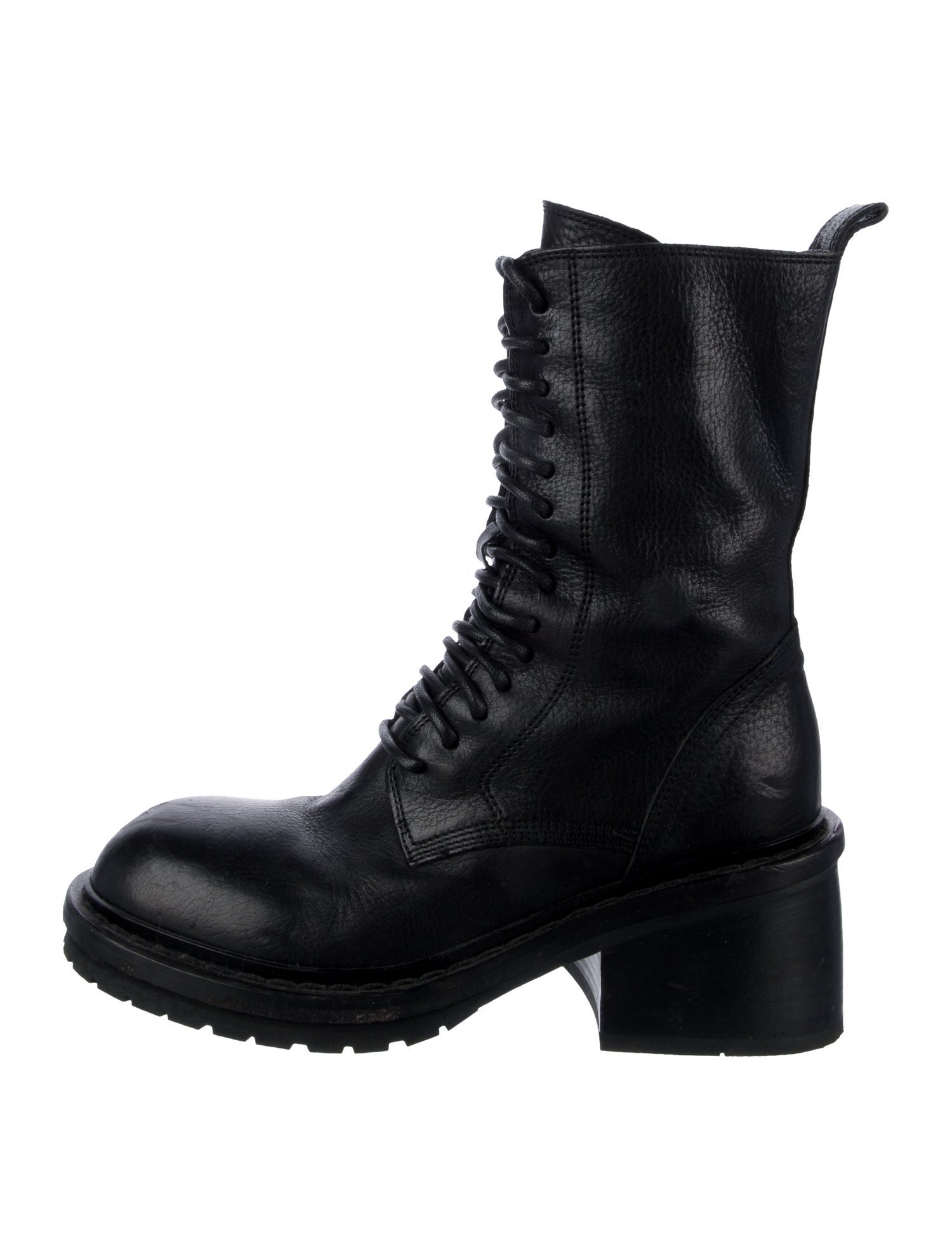 Ann Demeulemeester Leather Combat Boots