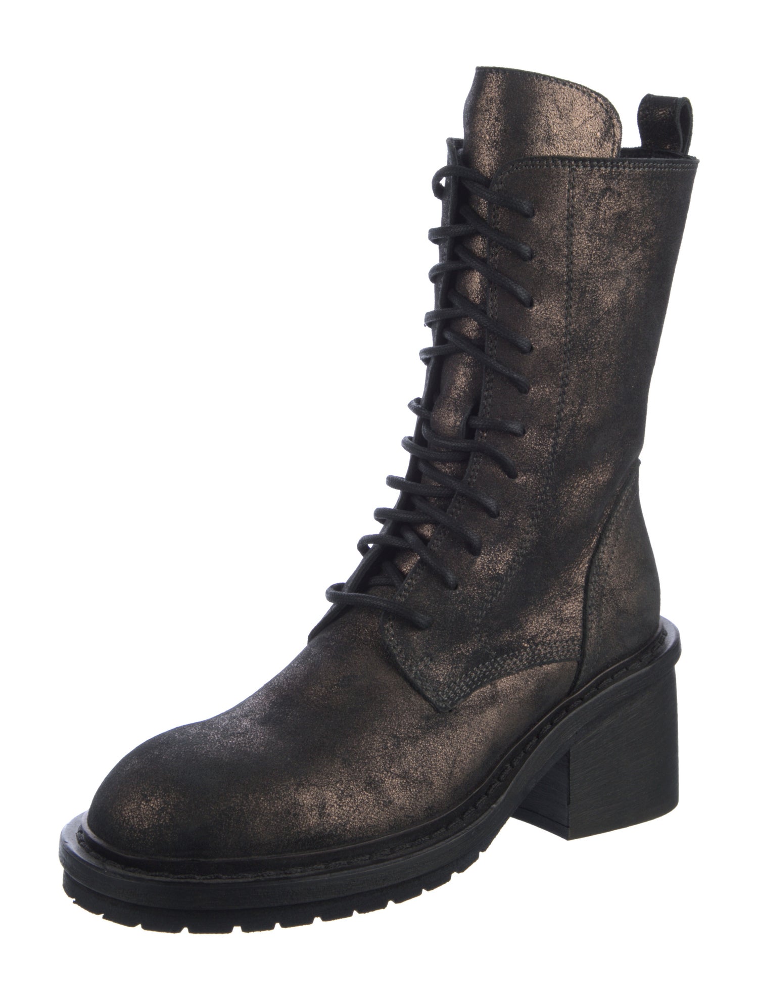 Ann Demeulemeester Leather Combat Boots