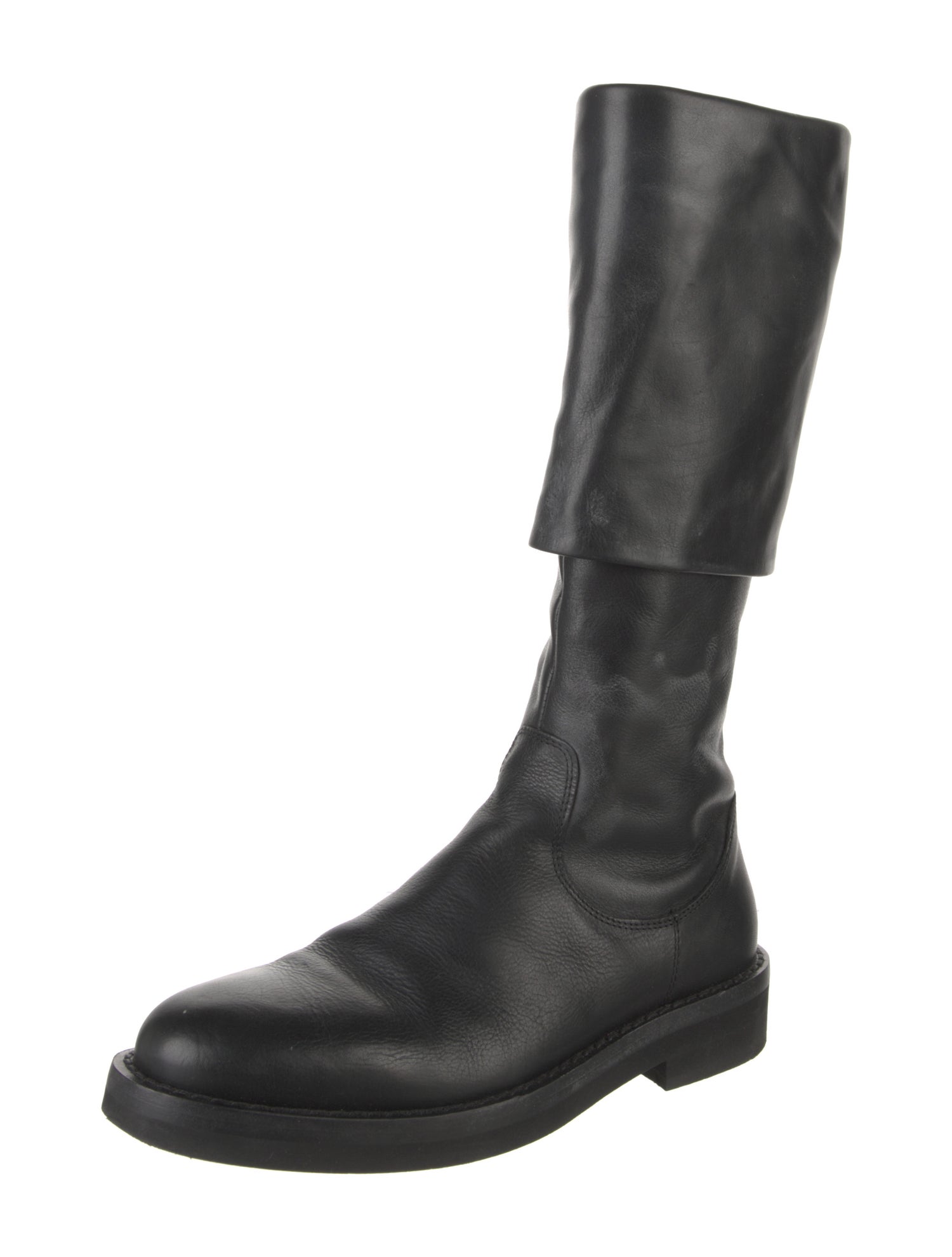 Ann Demeulemeester Leather Riding Boots