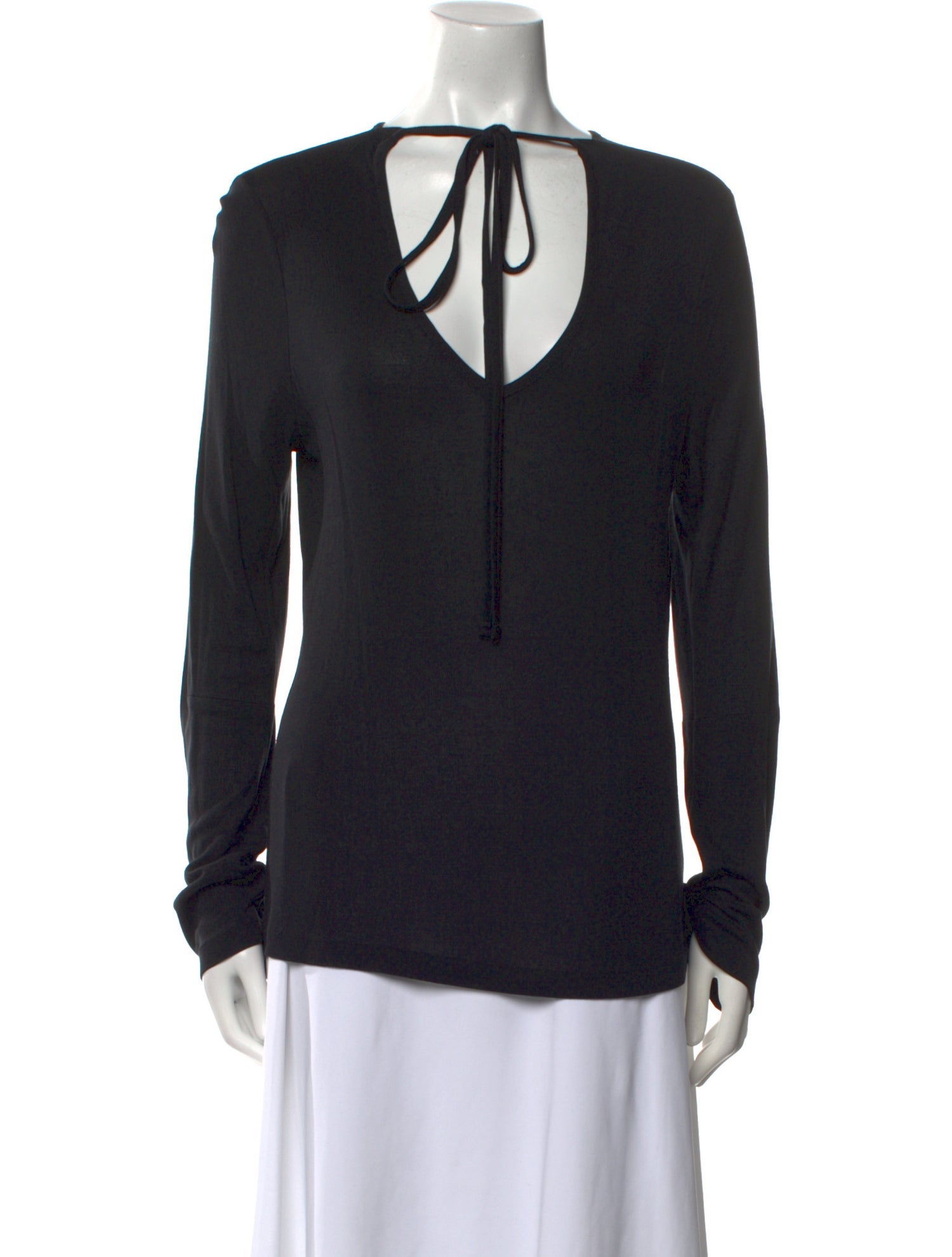 Ann Demeulemeester Tie Neck Long Sleeve Tunic