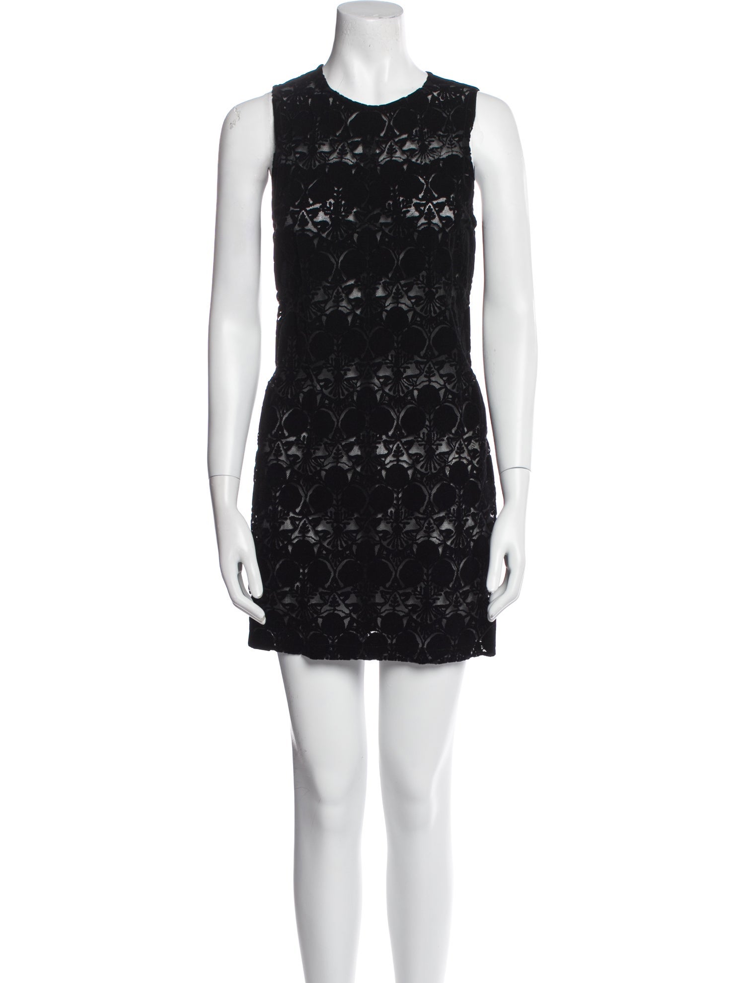 Ann Demeulemeester Lace Pattern Mini Dress