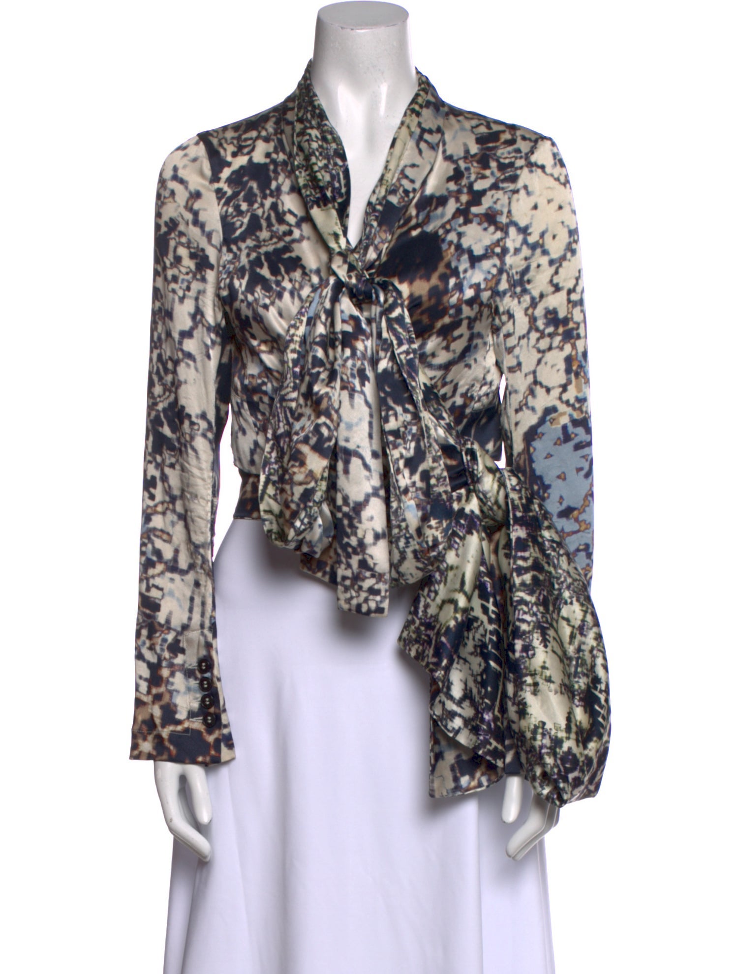 Ann Demeulemeester Silk Printed Blouse