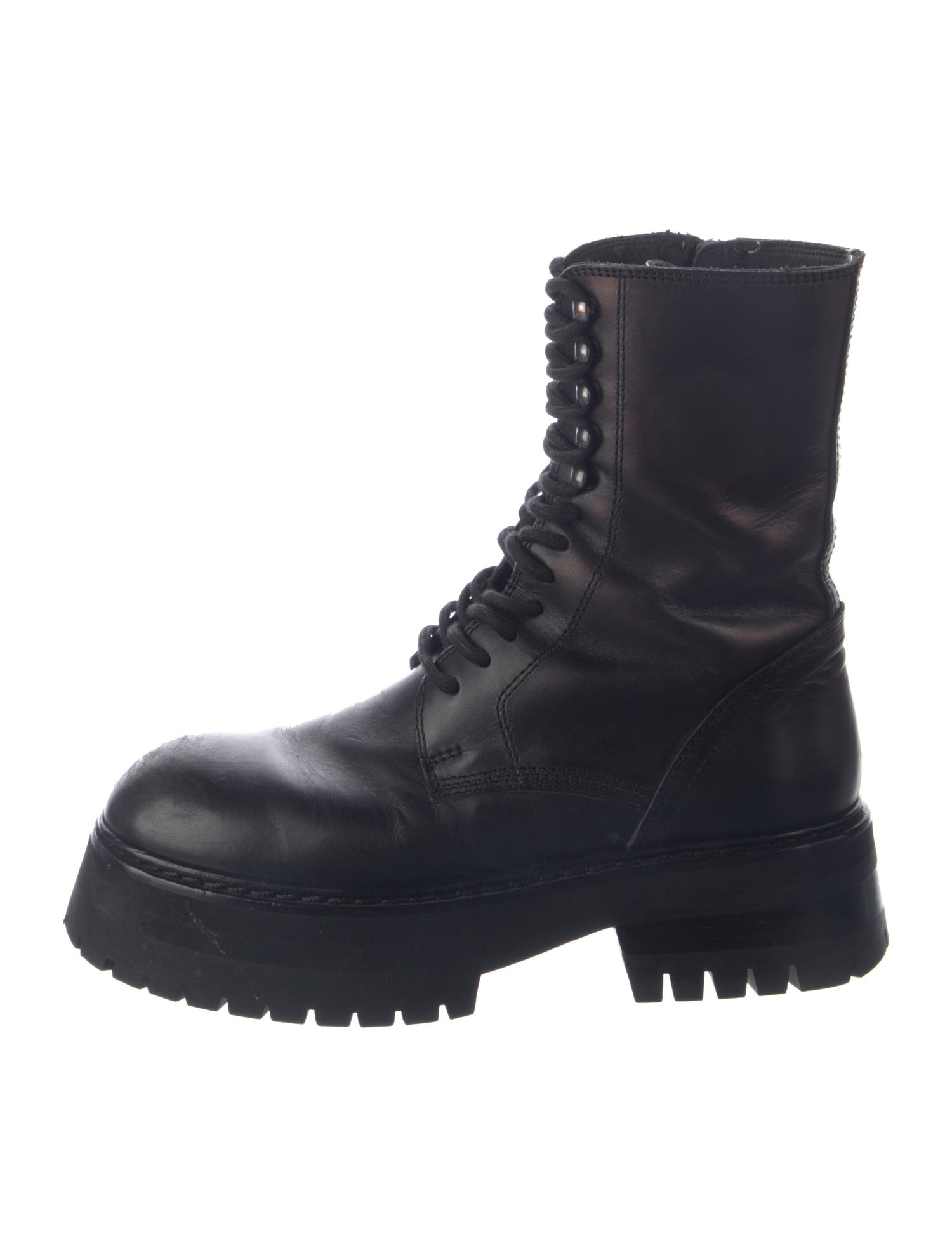 Ann Demeulemeester Leather Combat Boots