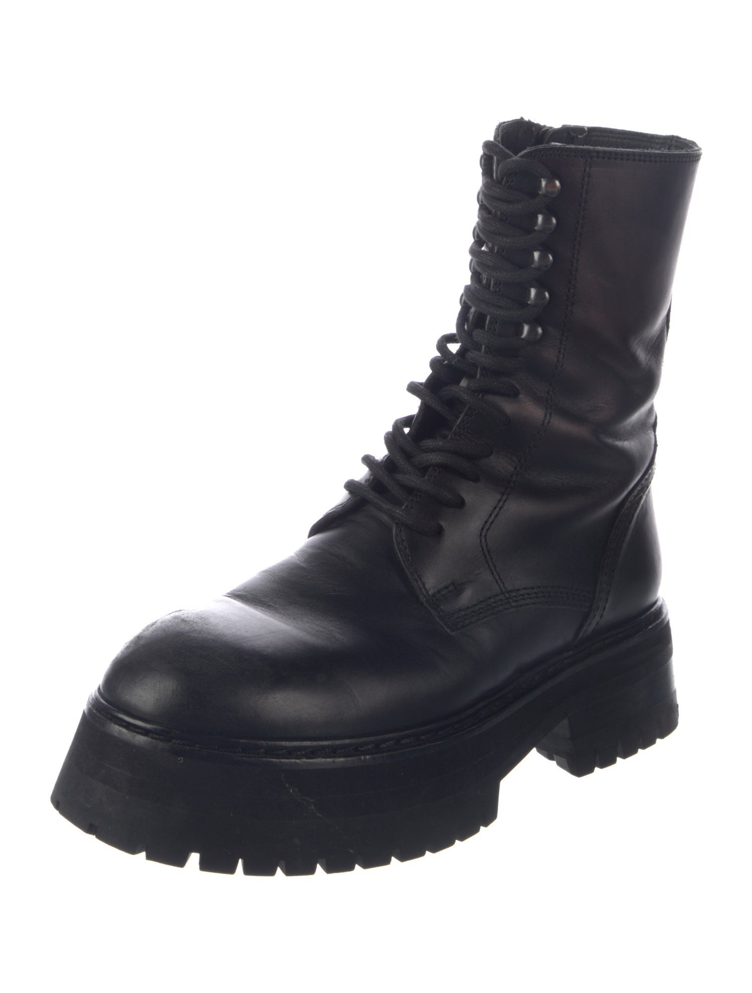 Ann Demeulemeester Leather Combat Boots