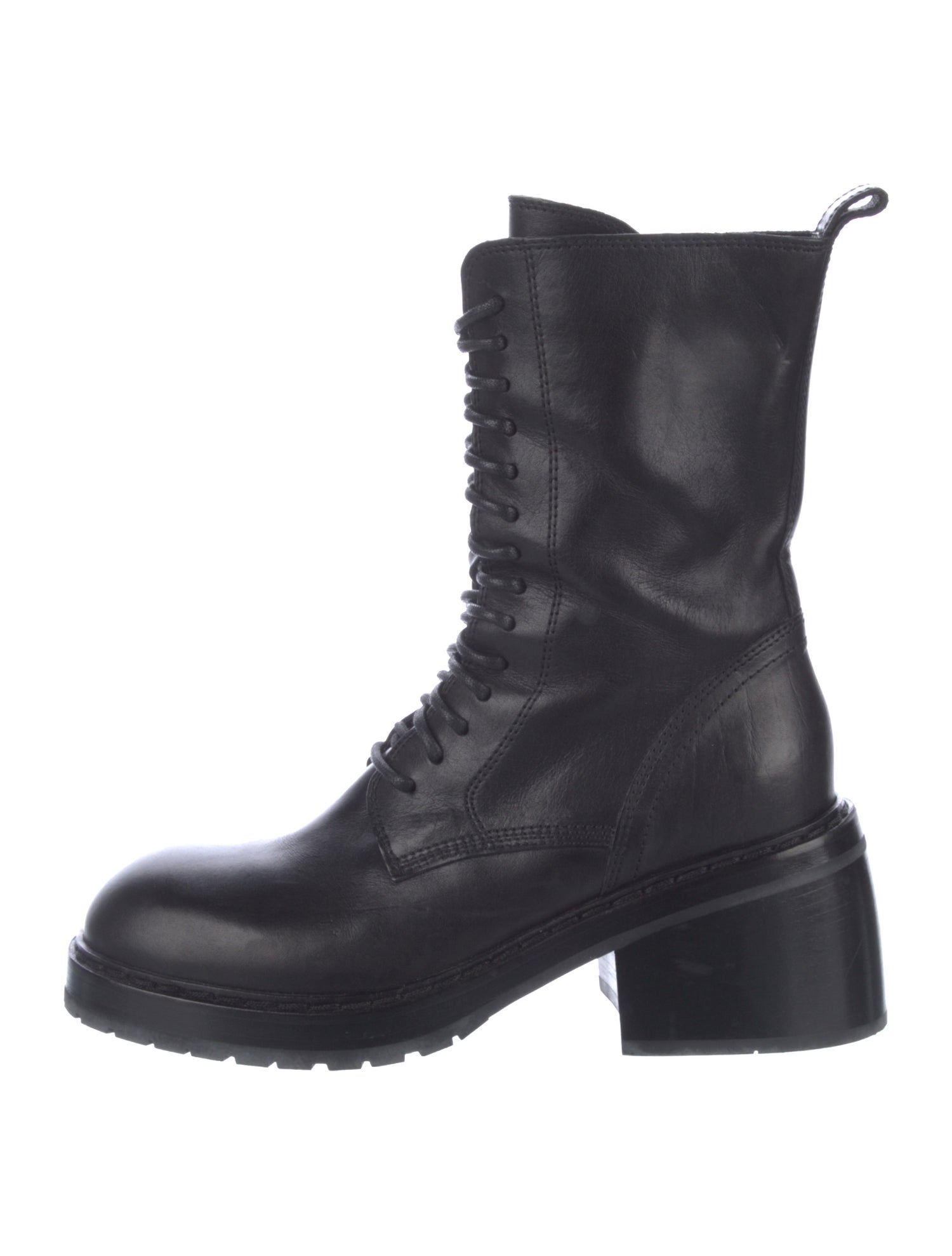 Ann Demeulemeester Leather Combat Boots