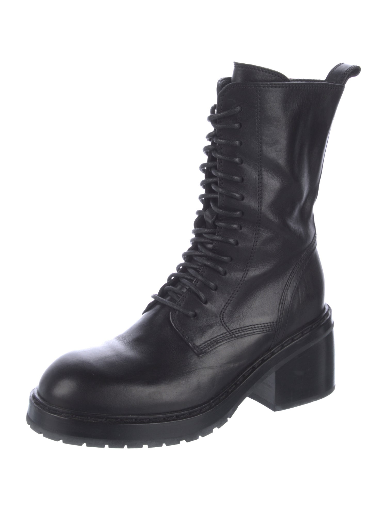 Ann Demeulemeester Leather Combat Boots