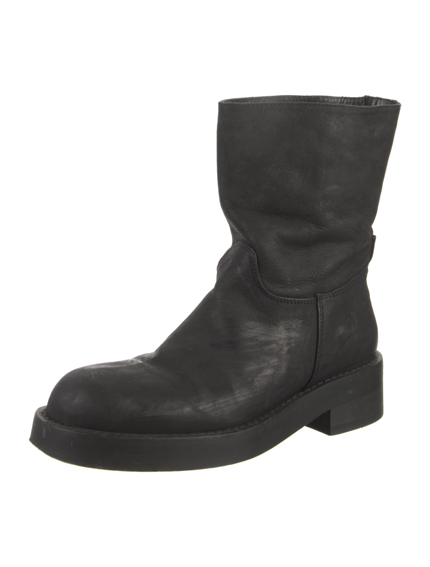 Ann Demeulemeester Leather Moto Boots