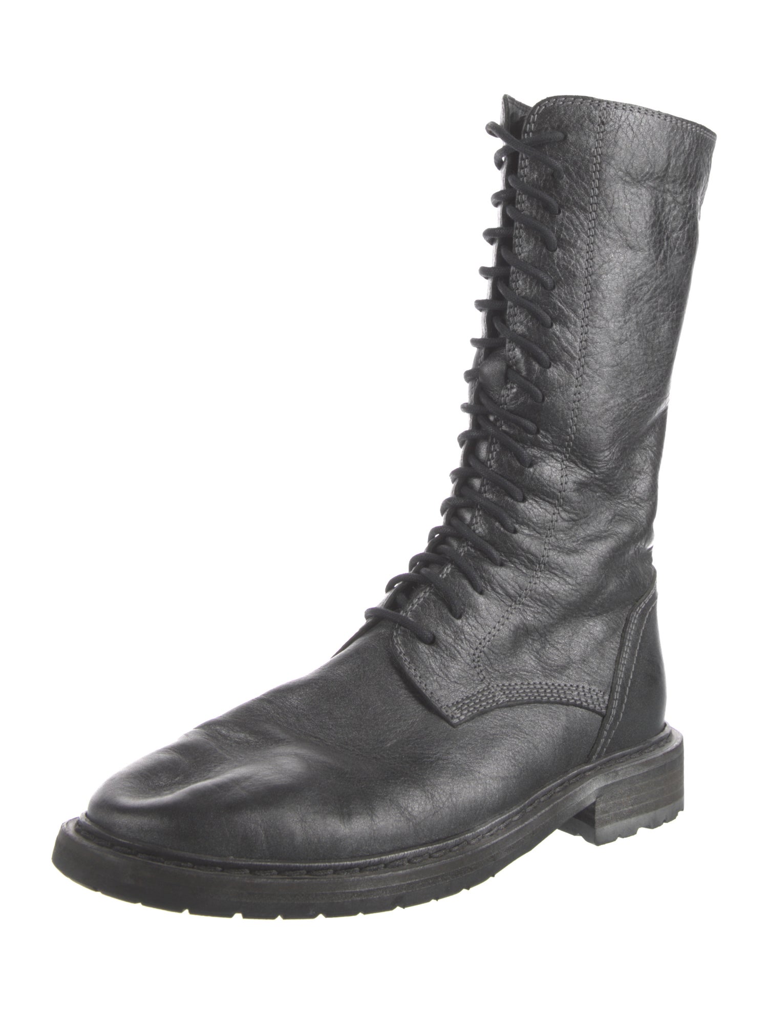 Ann Demeulemeester Leather Combat Boots
