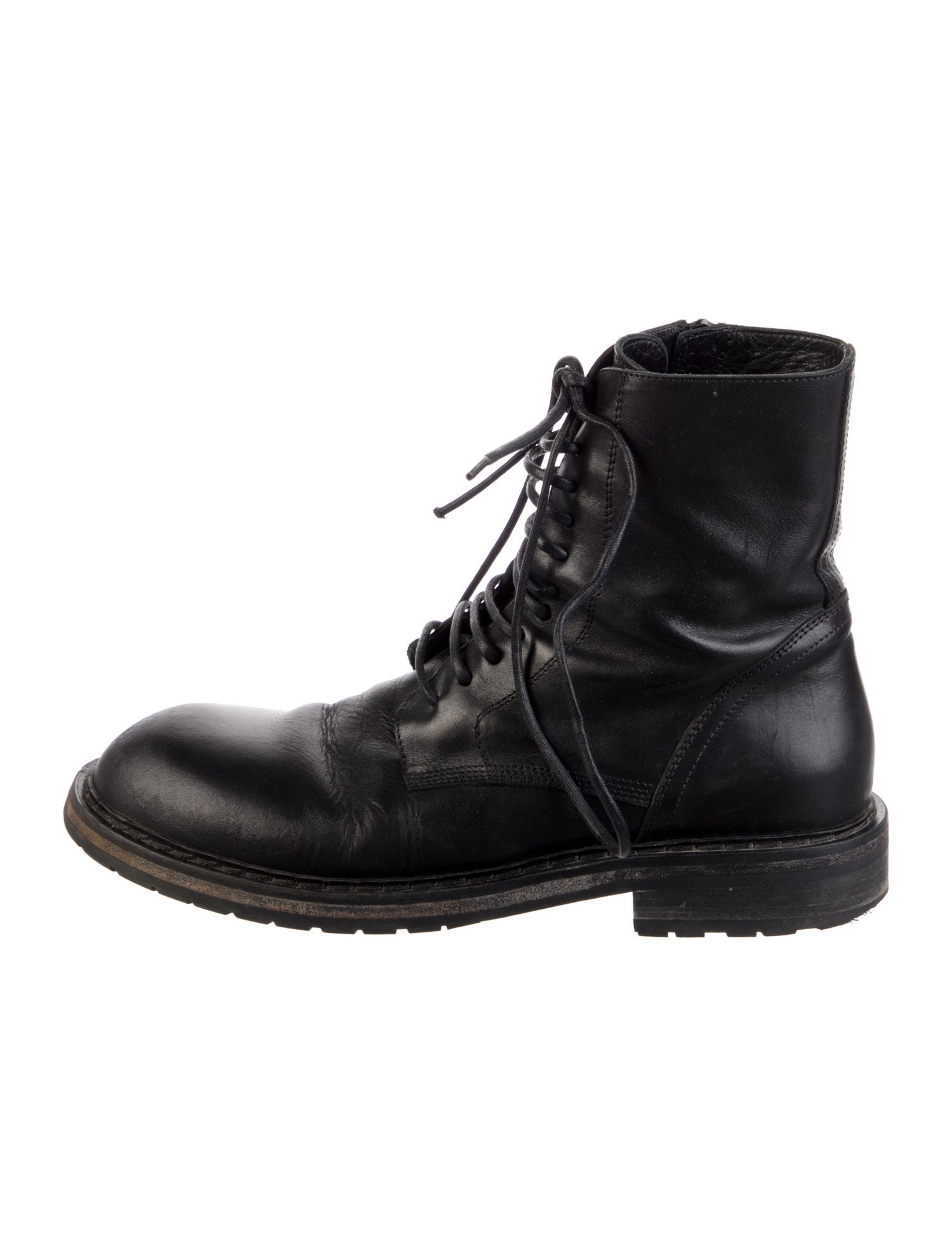 Ann Demeulemeester Leather Lace-Up Boots
