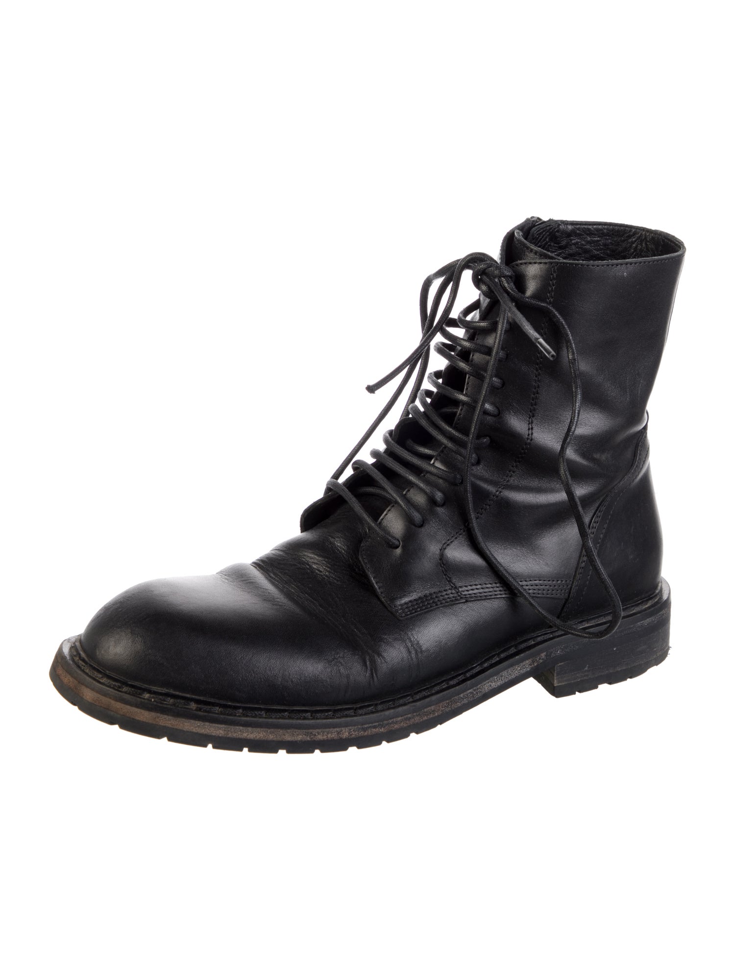 Ann Demeulemeester Leather Lace-Up Boots