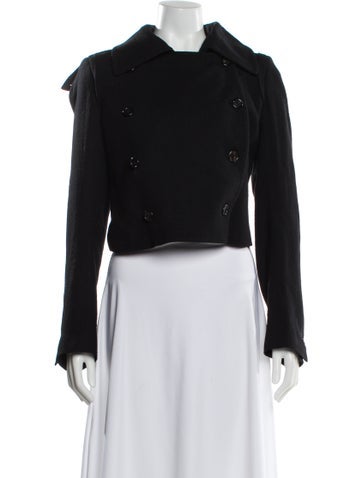 Pre-owned Ann Demeulemeester Virgin Wool Biker Jacket In Black