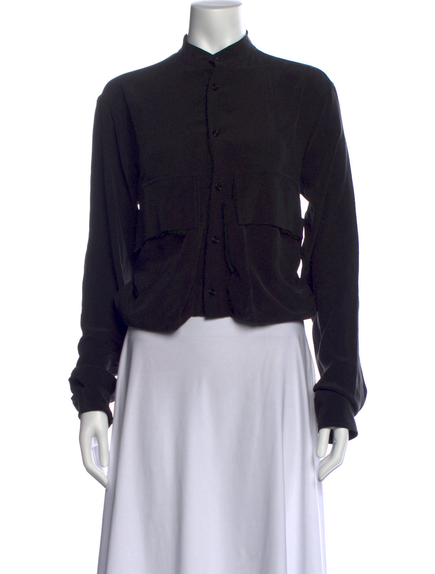 Ann Demeulemeester Silk Long Sleeve Blouse