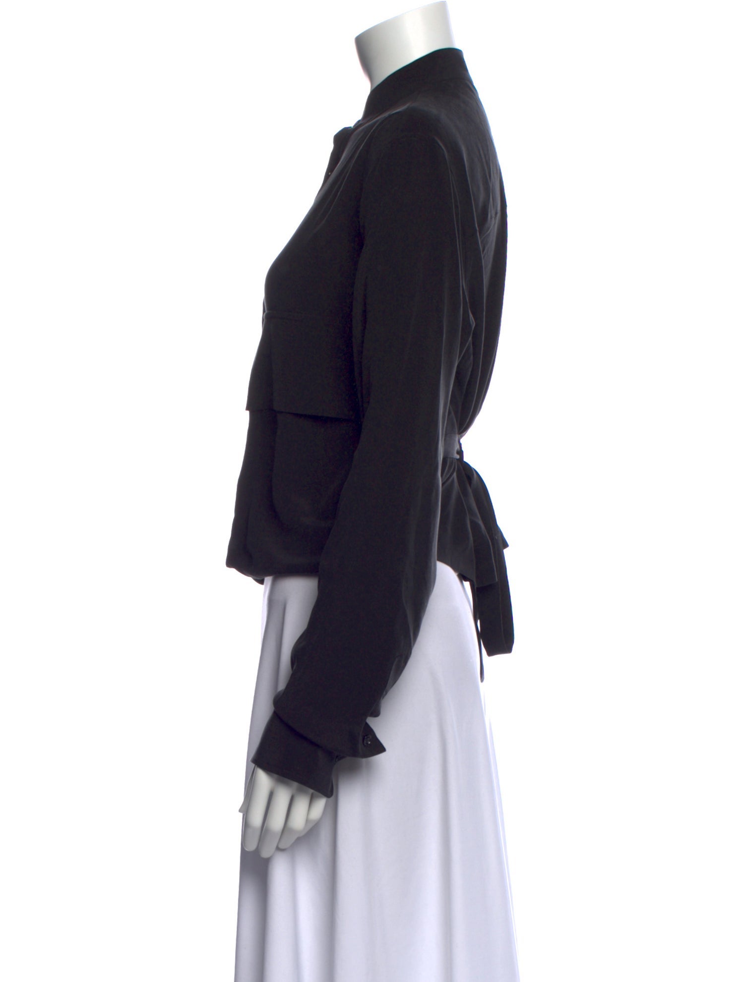 Ann Demeulemeester Silk Long Sleeve Blouse