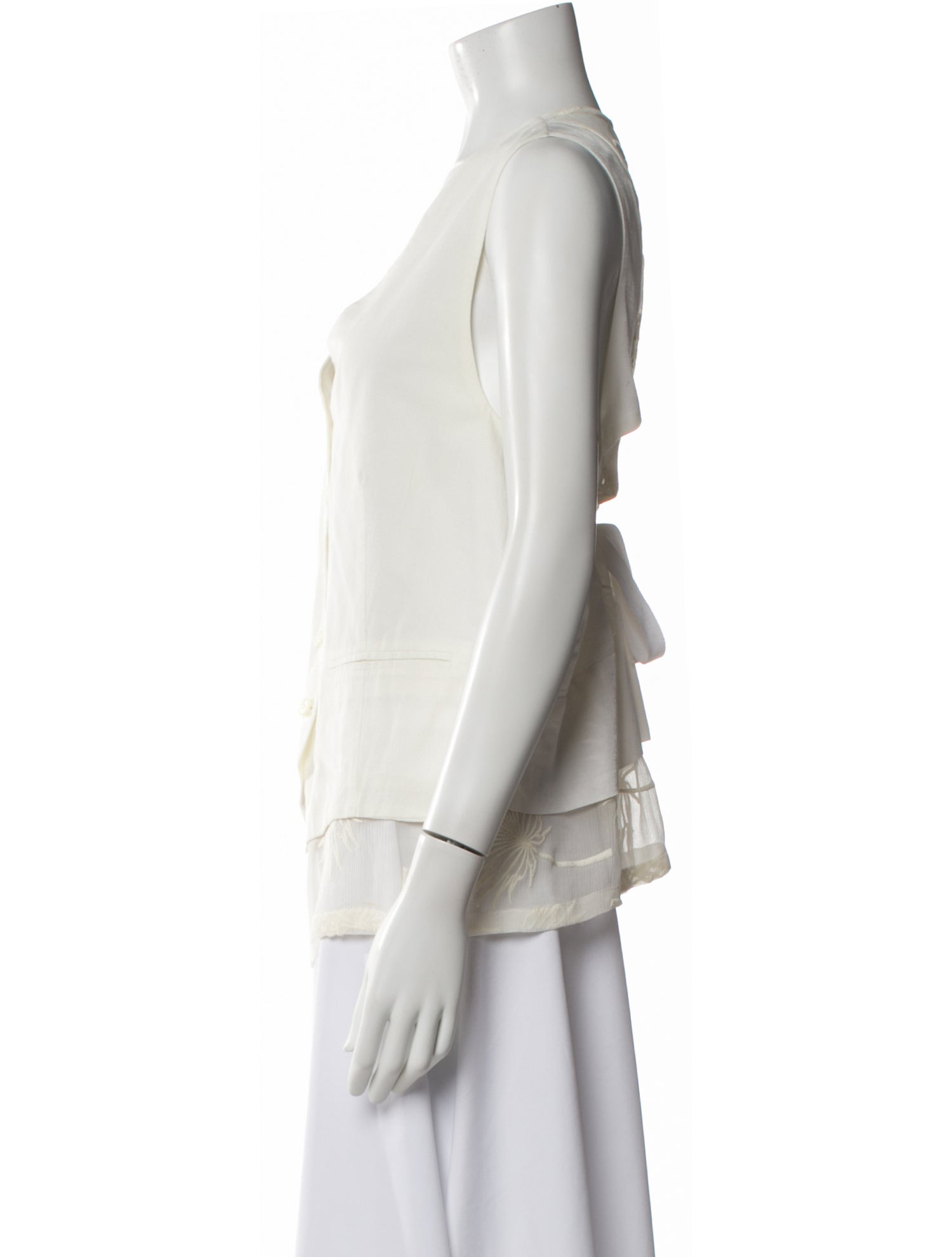 Ann Demeulemeester Floral Print V-Neck Top