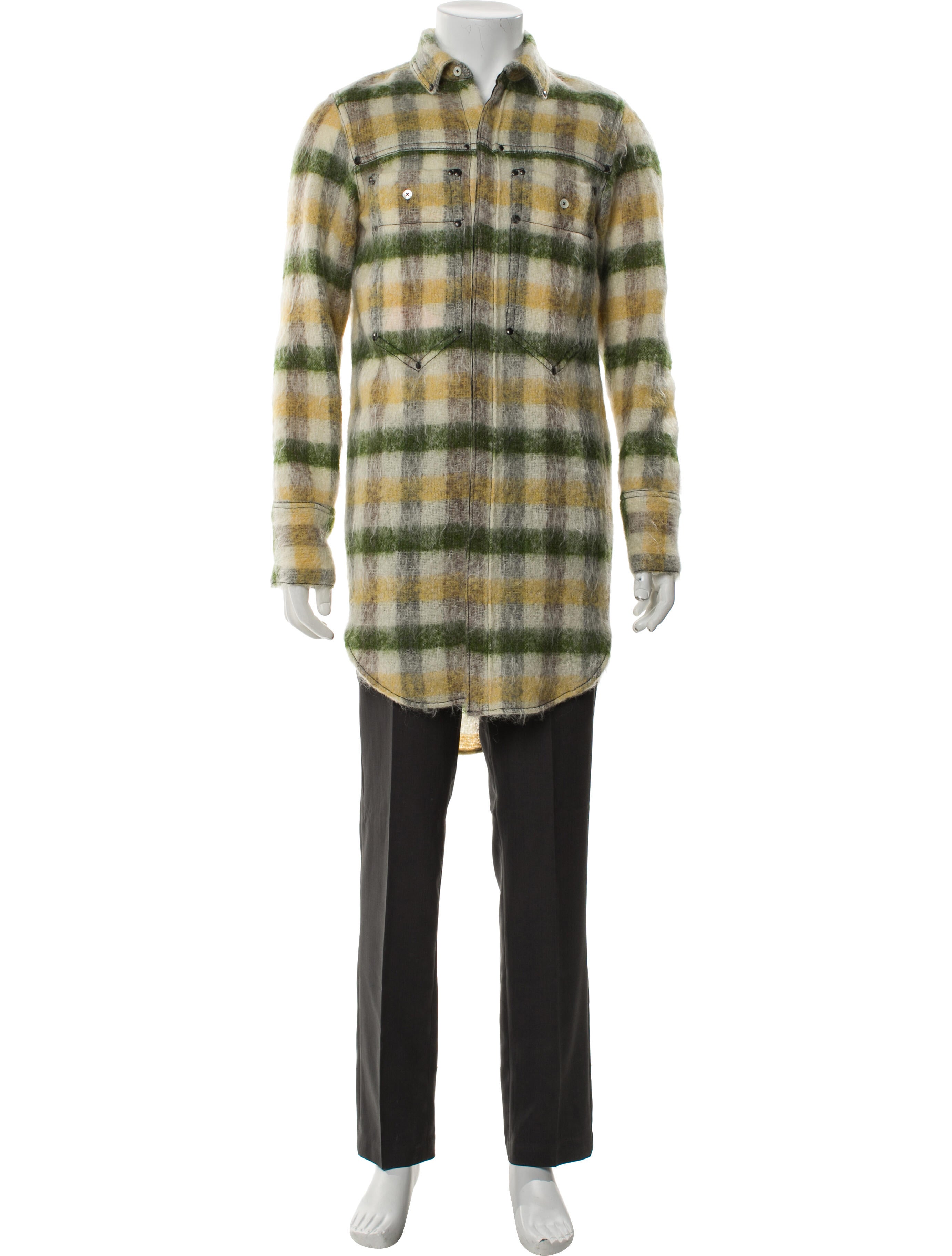 Ann Demeulemeester Plaid Print Overcoat