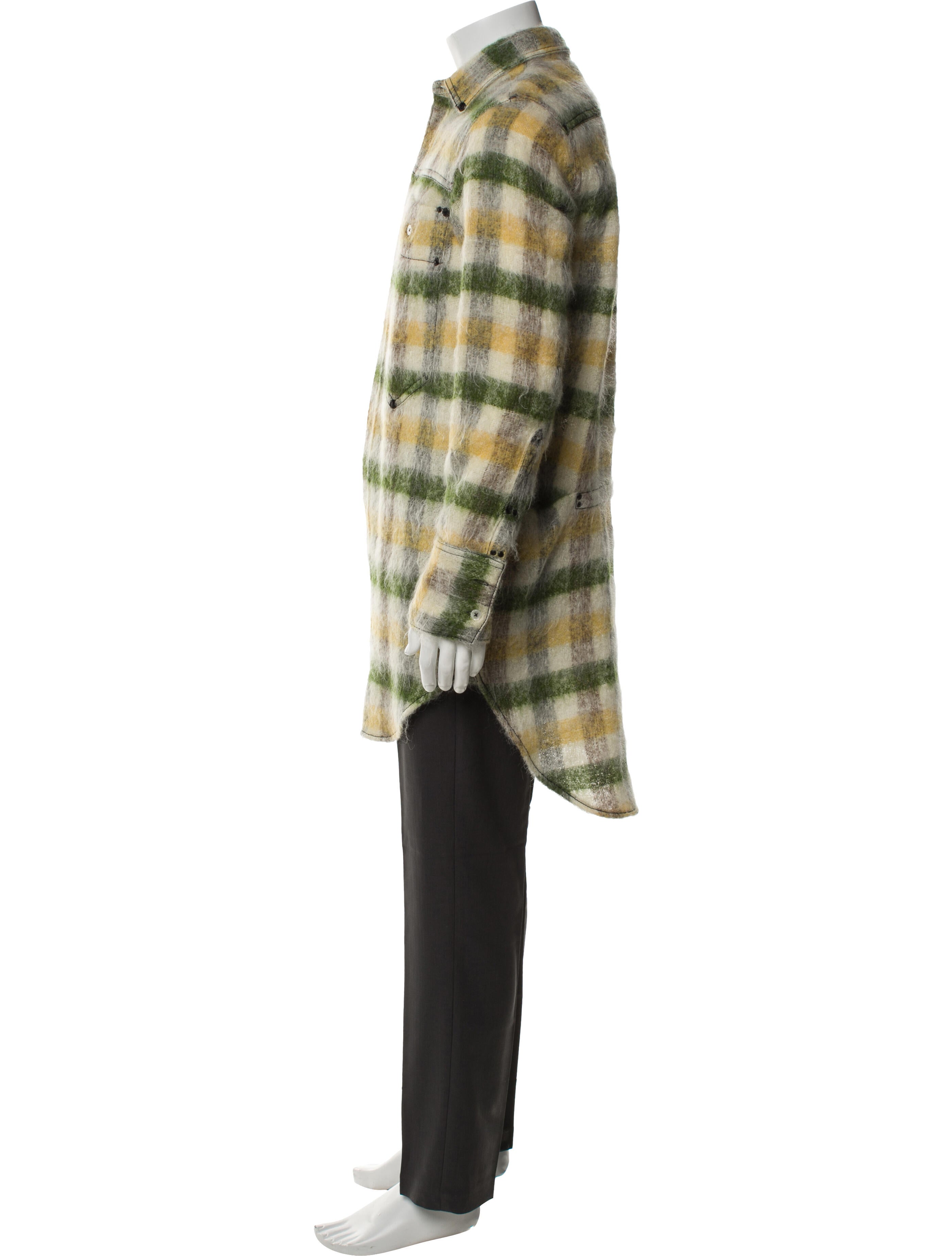 Ann Demeulemeester Plaid Print Overcoat