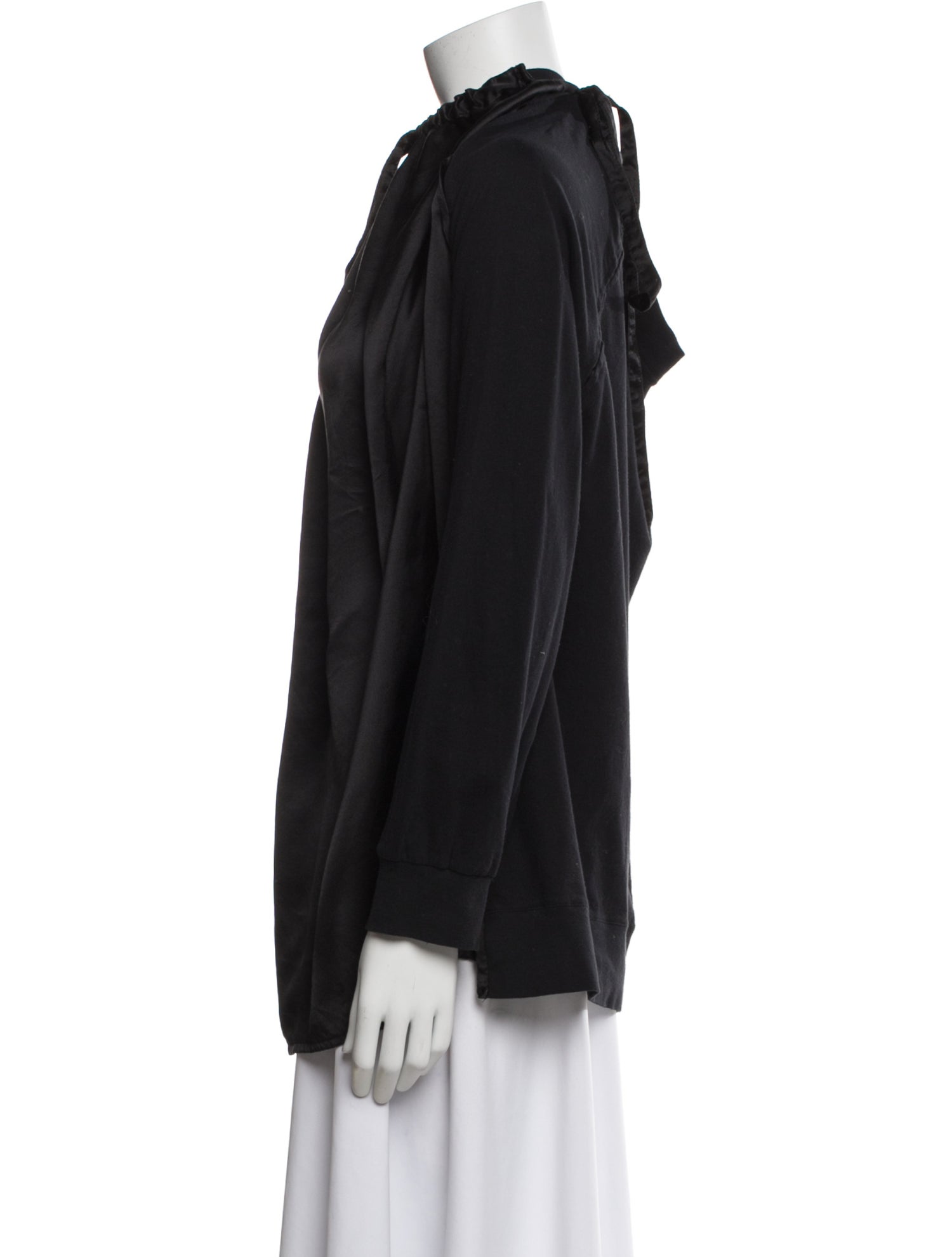 Ann Demeulemeester Tie Neck Long Sleeve Blouse