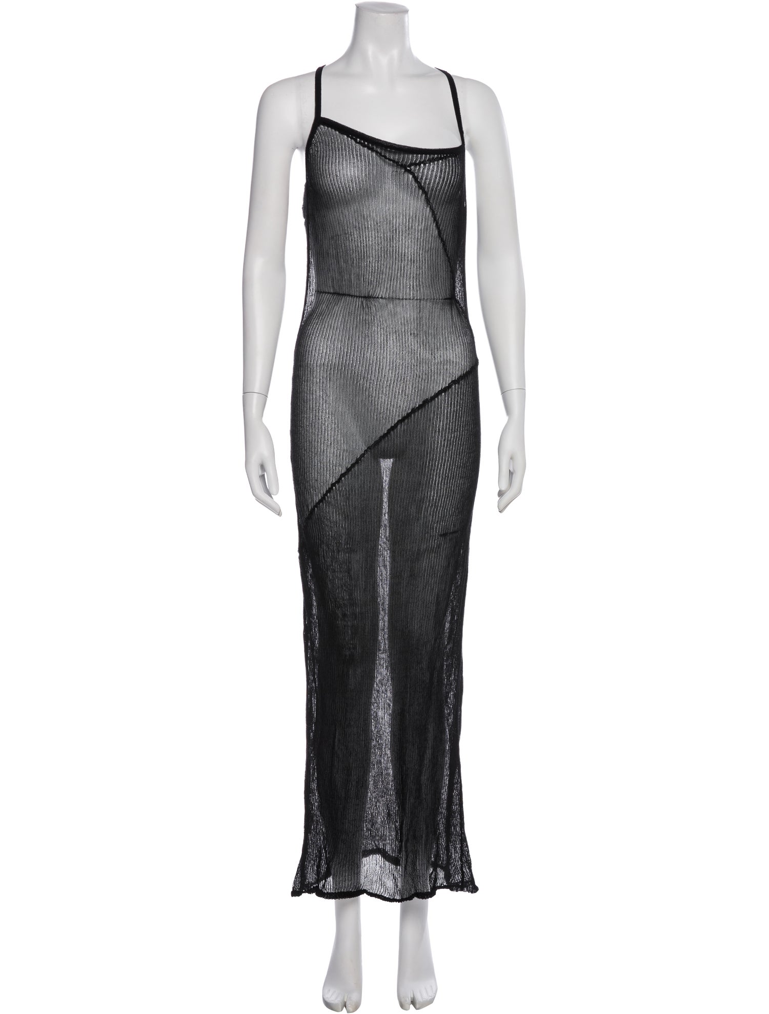Ann Demeulemeester Square Neckline Long Dress