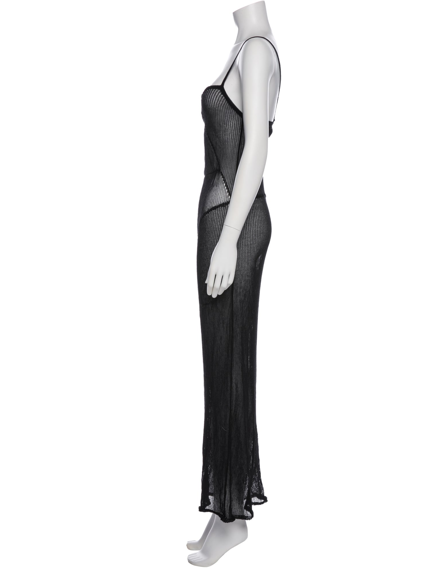 Ann Demeulemeester Square Neckline Long Dress