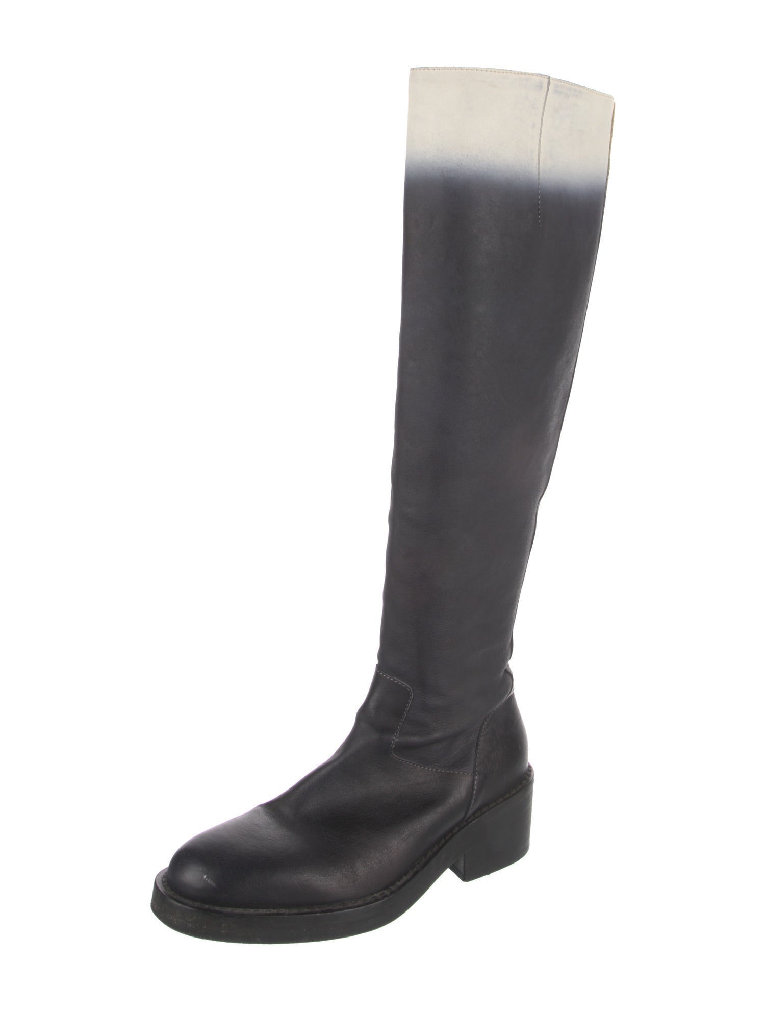 Ann Demeulemeester Leather Riding Boots