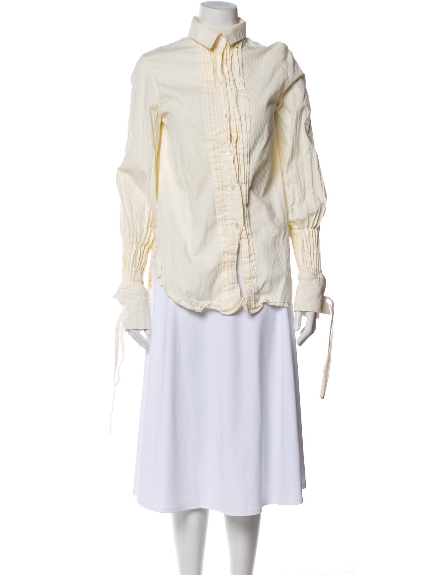 Ann Demeulemeester Striped Long Sleeve Blouse