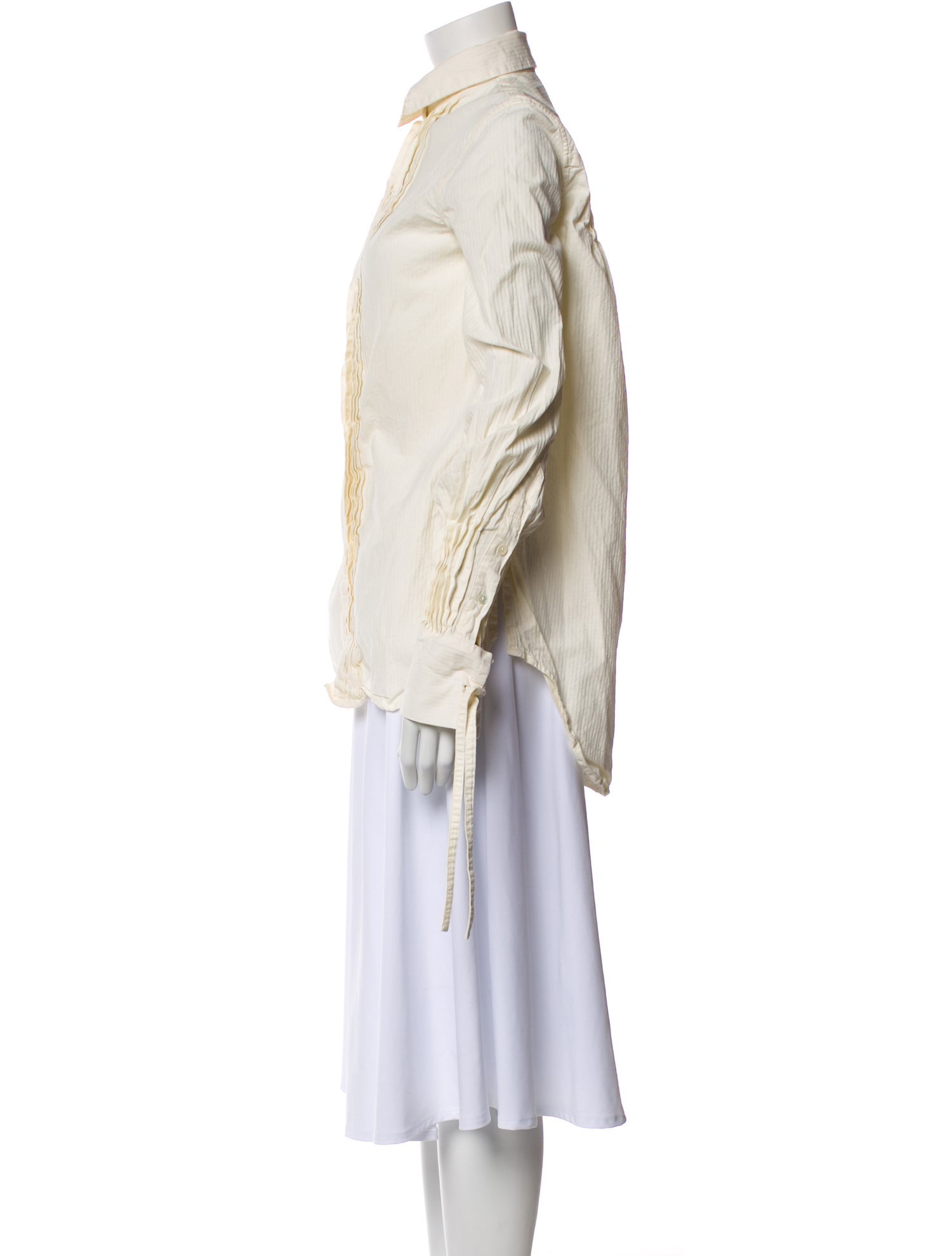 Ann Demeulemeester Striped Long Sleeve Blouse