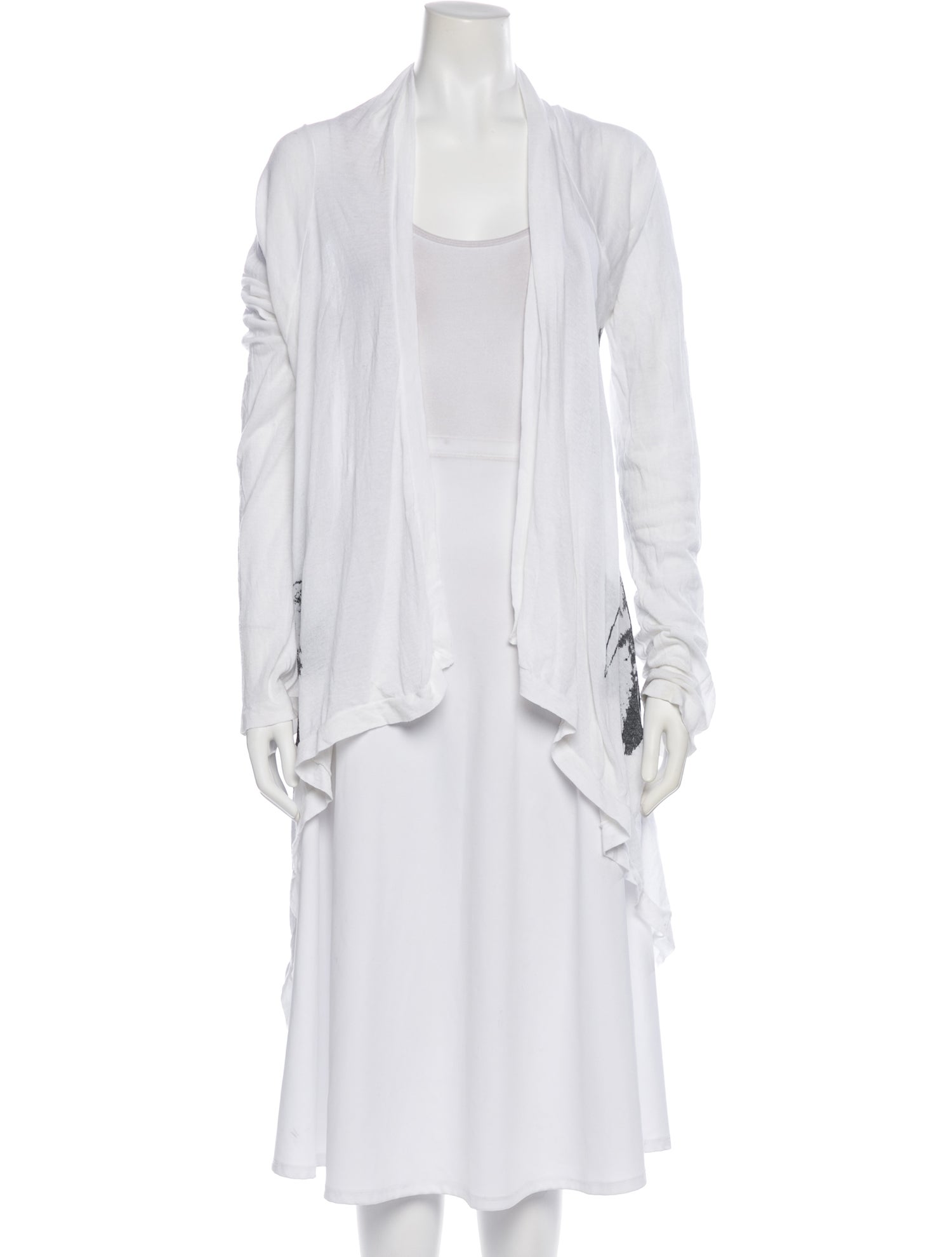 Ann Demeulemeester Graphic Print Open Front Top