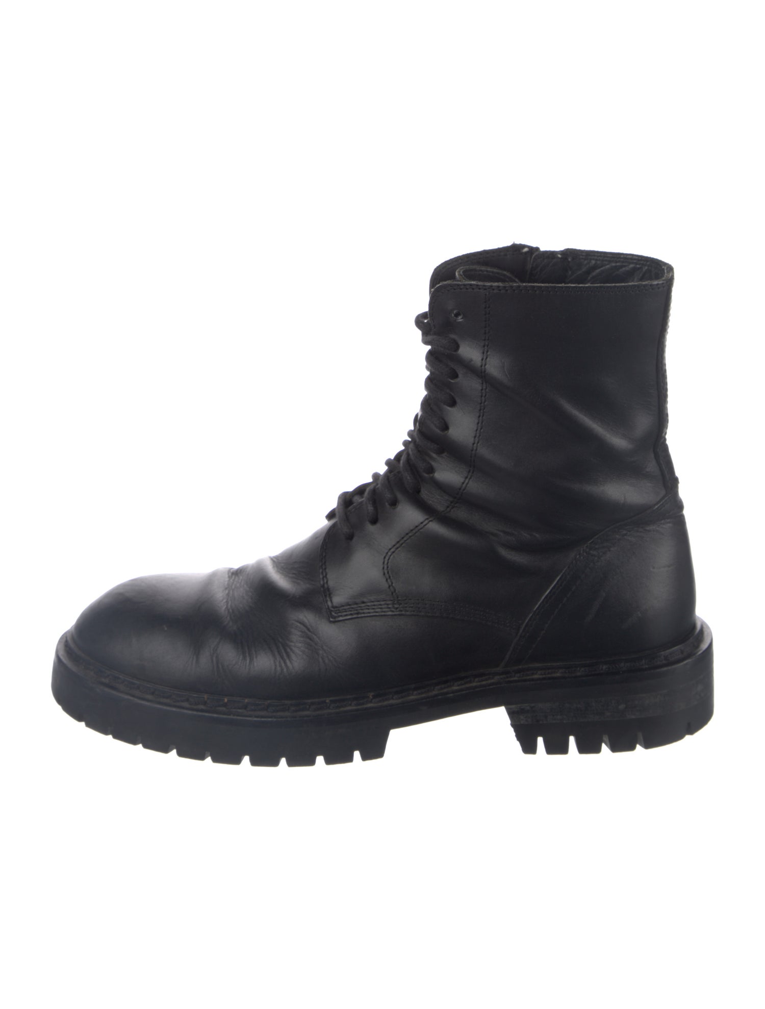 Ann Demeulemeester Leather Combat Boots