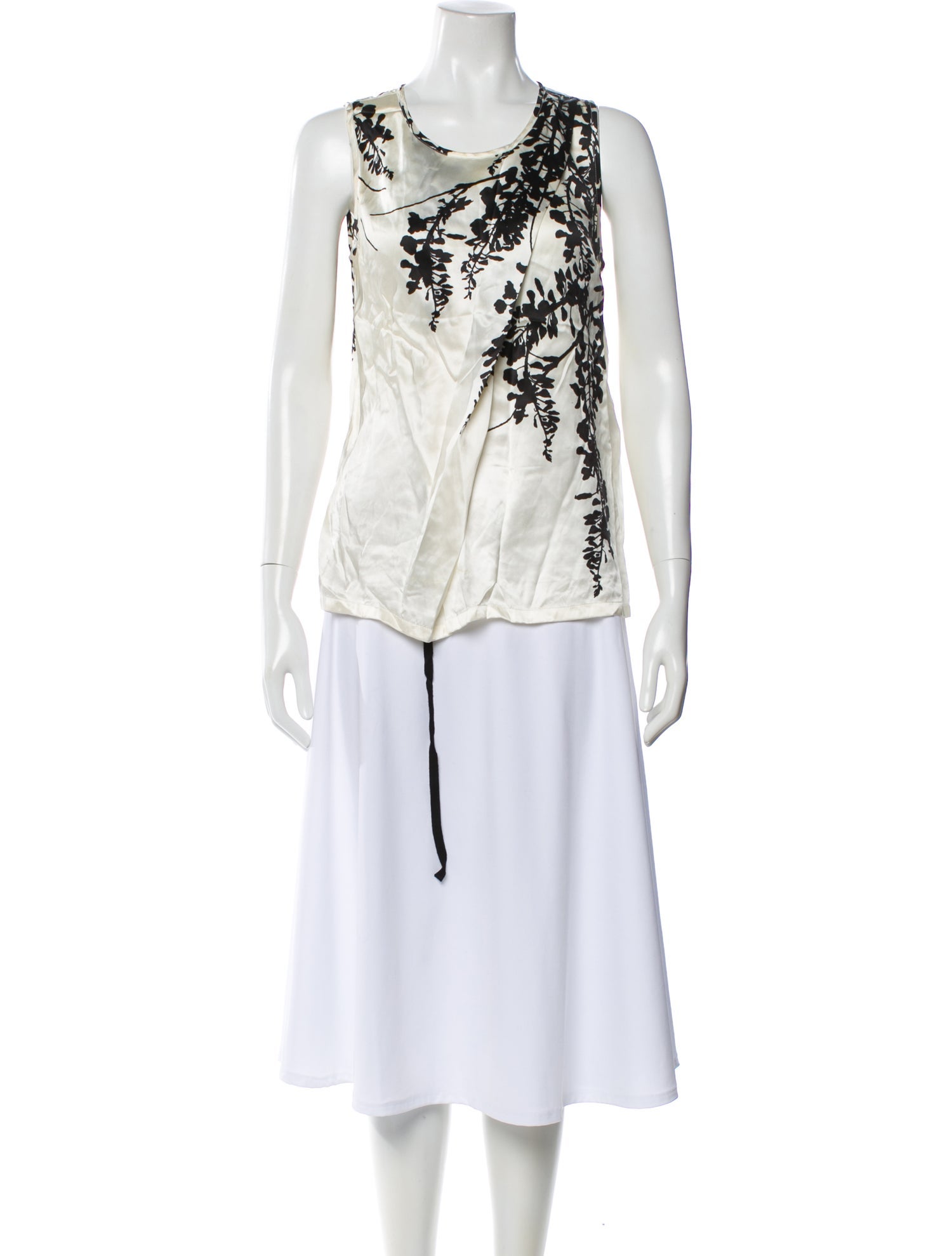 Ann Demeulemeester Silk Floral Print Top