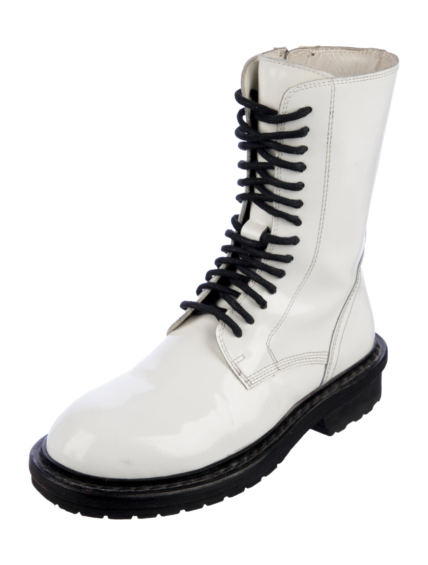 Ann Demeulemeester Leather Combat Boots