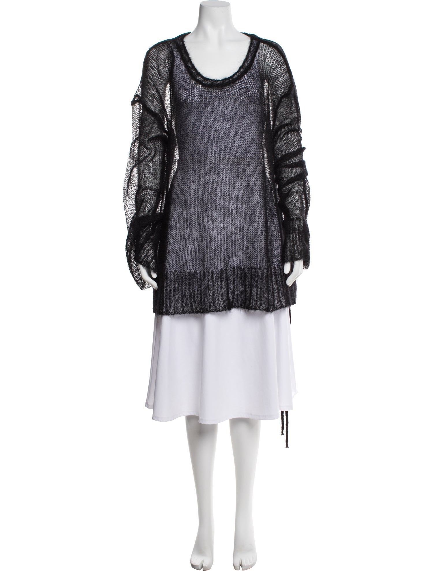 Ann Demeulemeester Mohair Scoop Neck Sweater w/ Tags