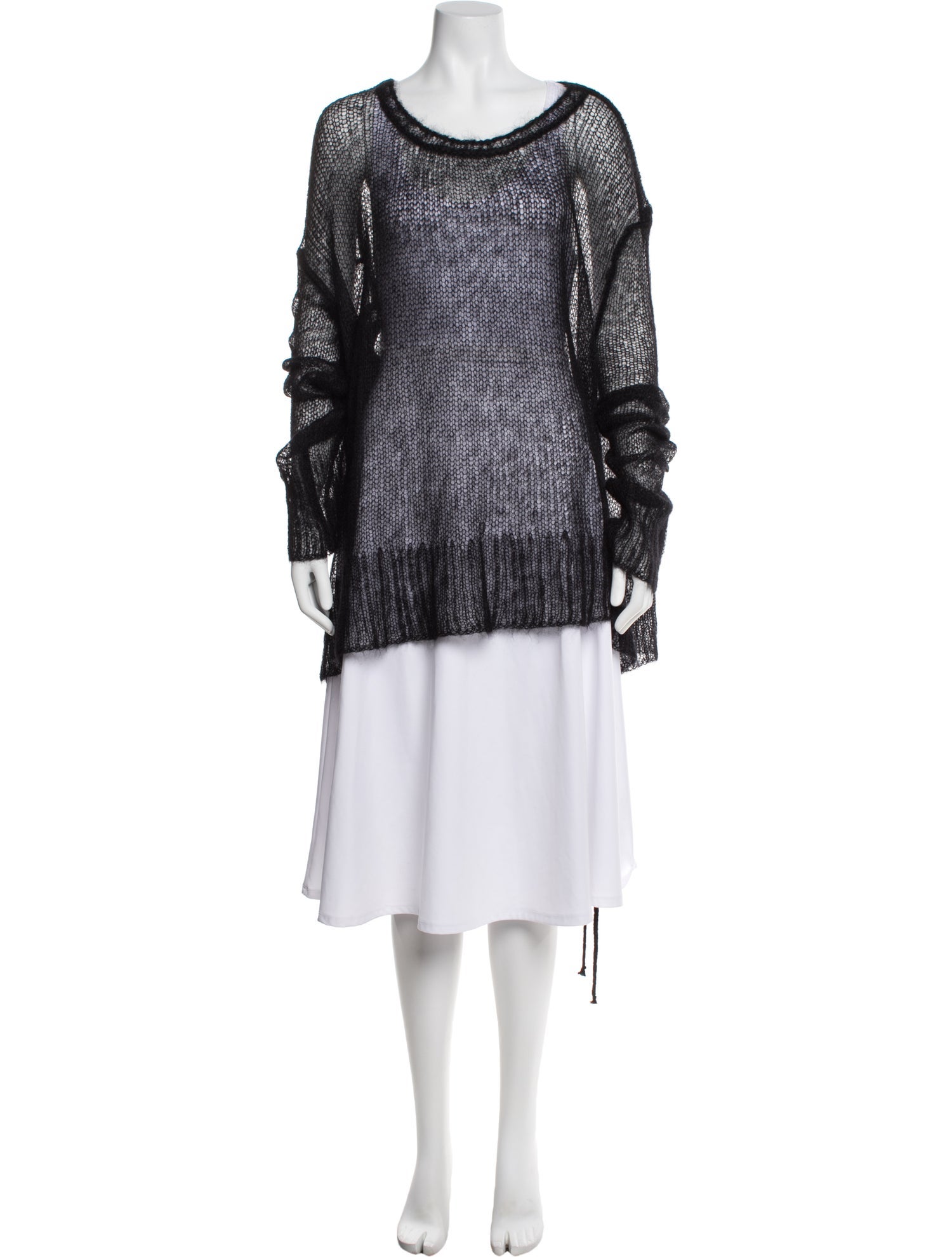 Ann Demeulemeester Mohair Scoop Neck Sweater