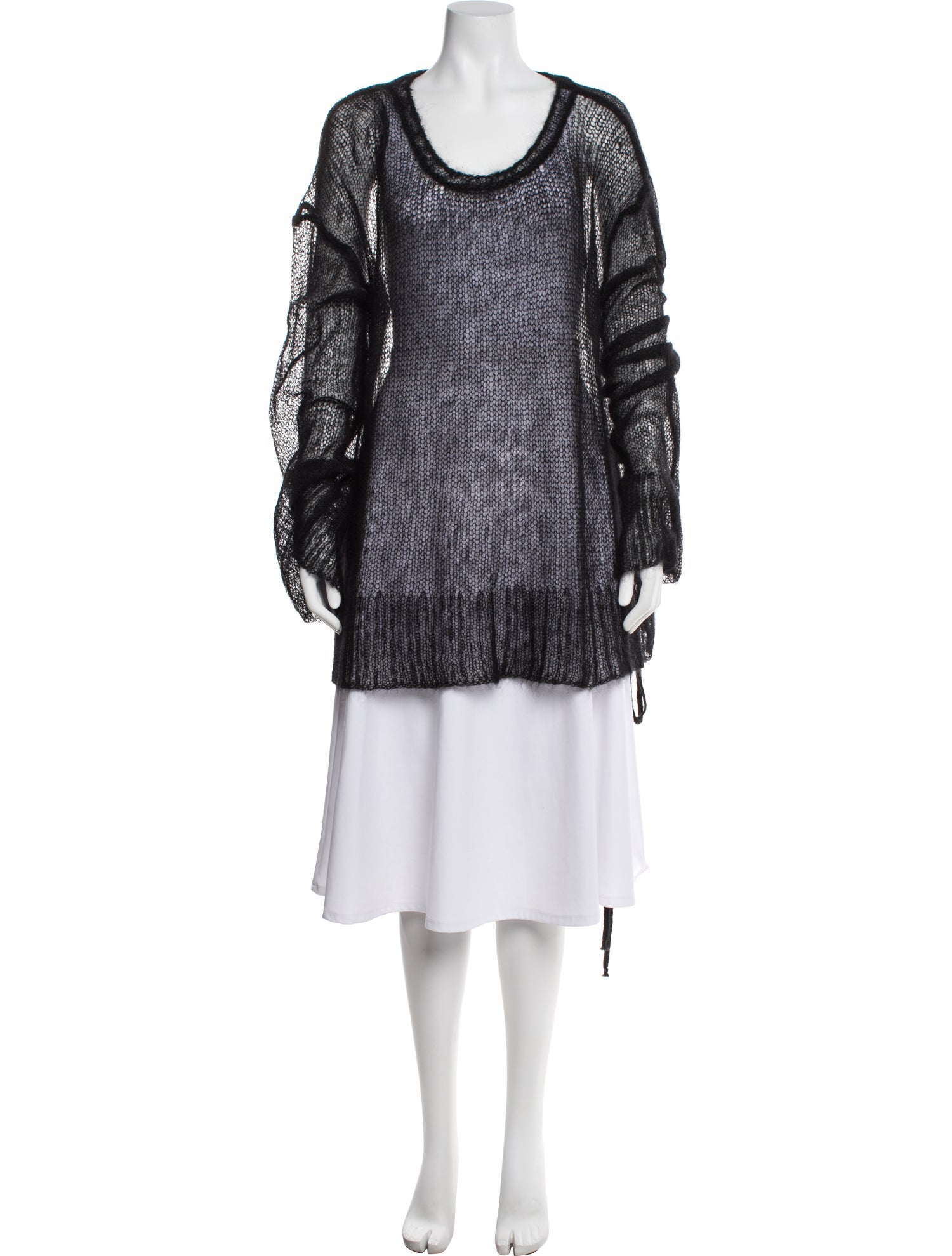 Ann Demeulemeester Mohair Scoop Neck Sweater w/ Tags