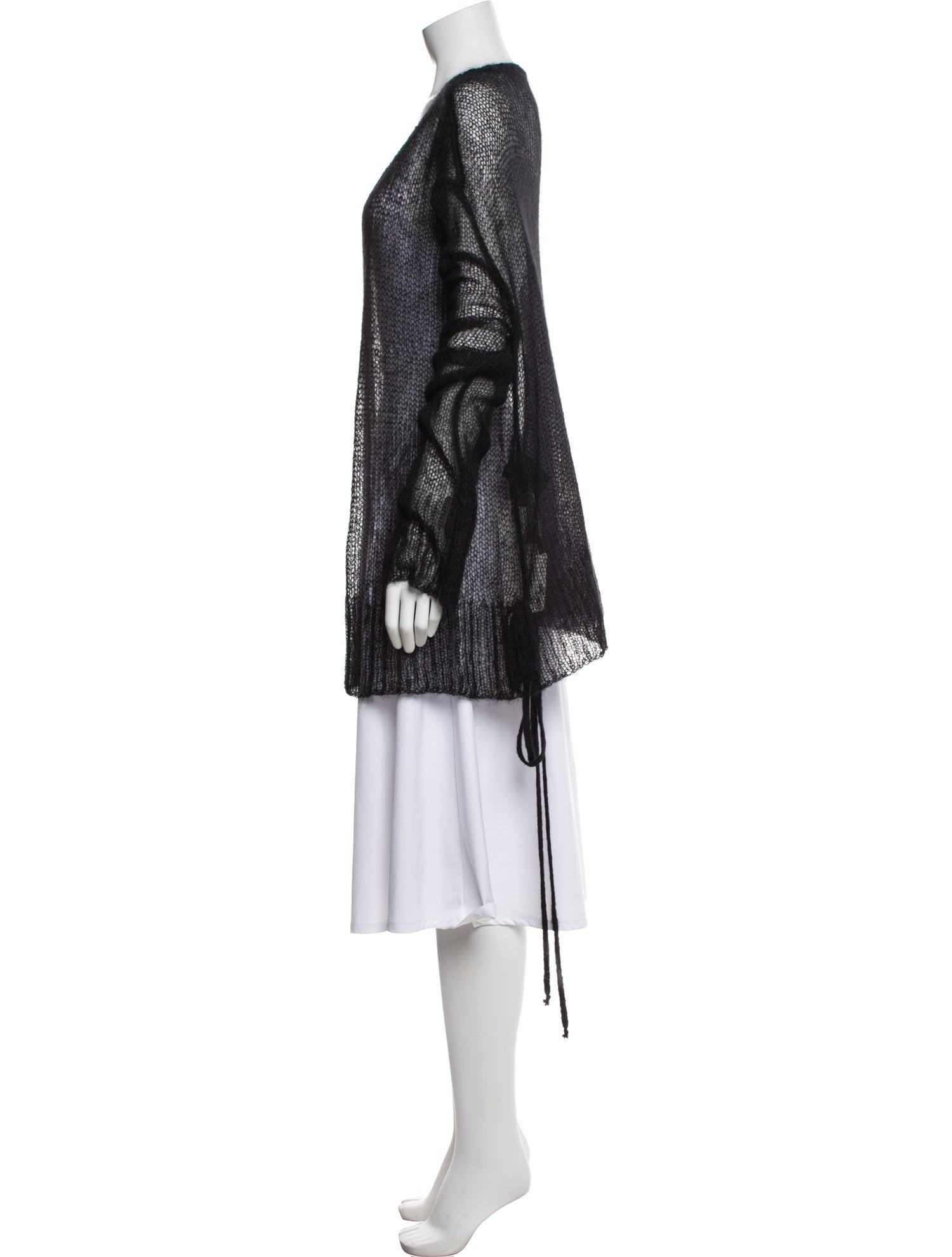 Ann Demeulemeester Mohair Scoop Neck Sweater w/ Tags