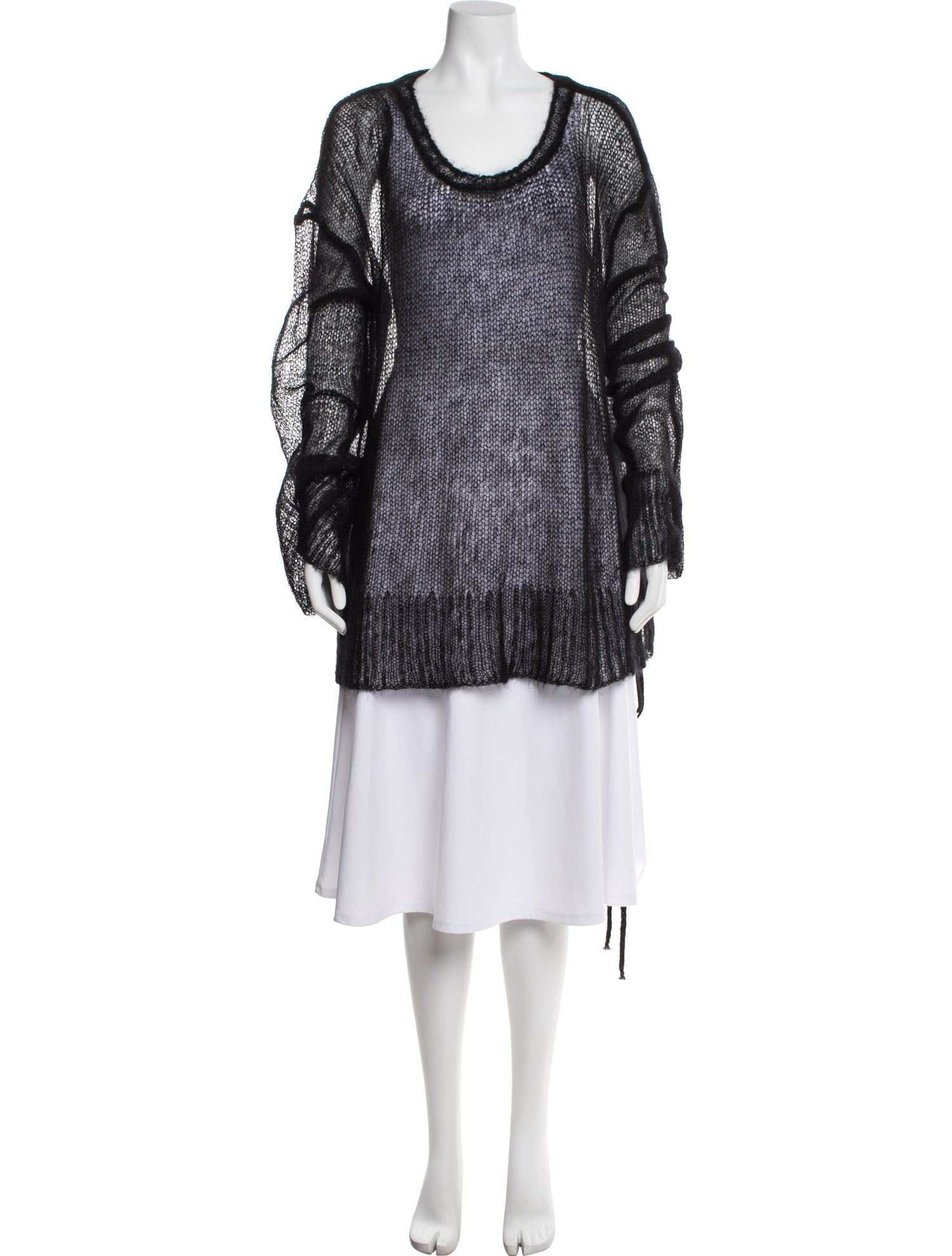 Ann Demeulemeester Mohair Scoop Neck Sweater