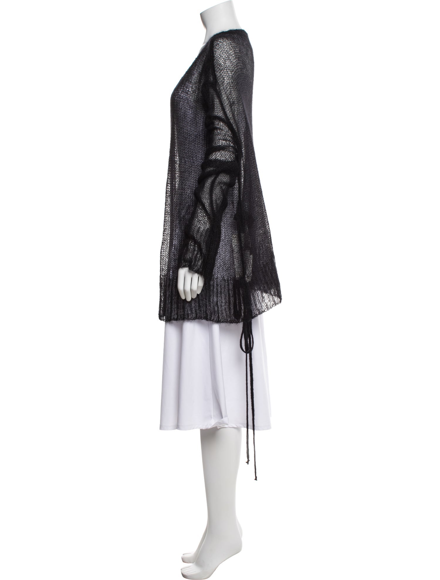 Ann Demeulemeester Mohair Scoop Neck Sweater