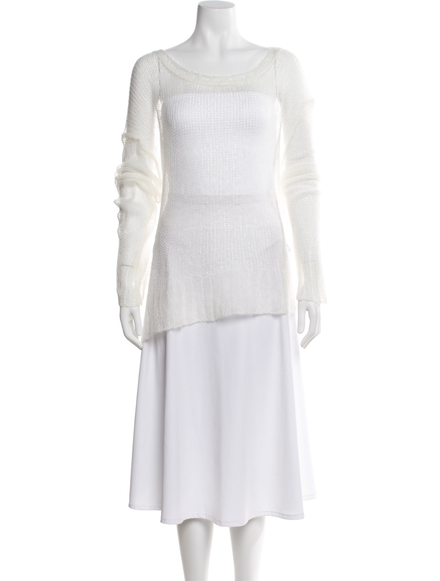 Ann Demeulemeester Mohair Scoop Neck Sweater