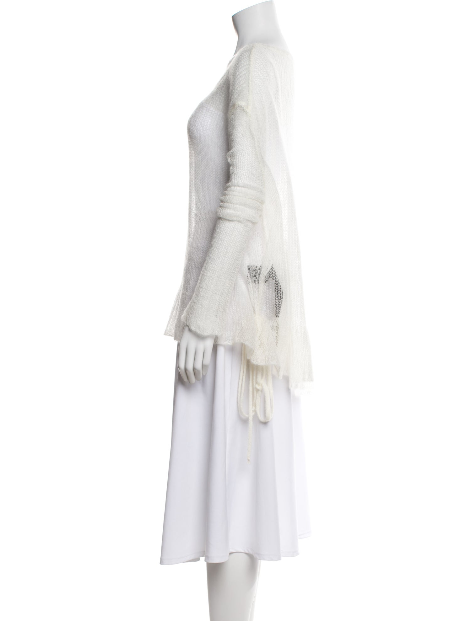 Ann Demeulemeester Mohair Scoop Neck Sweater