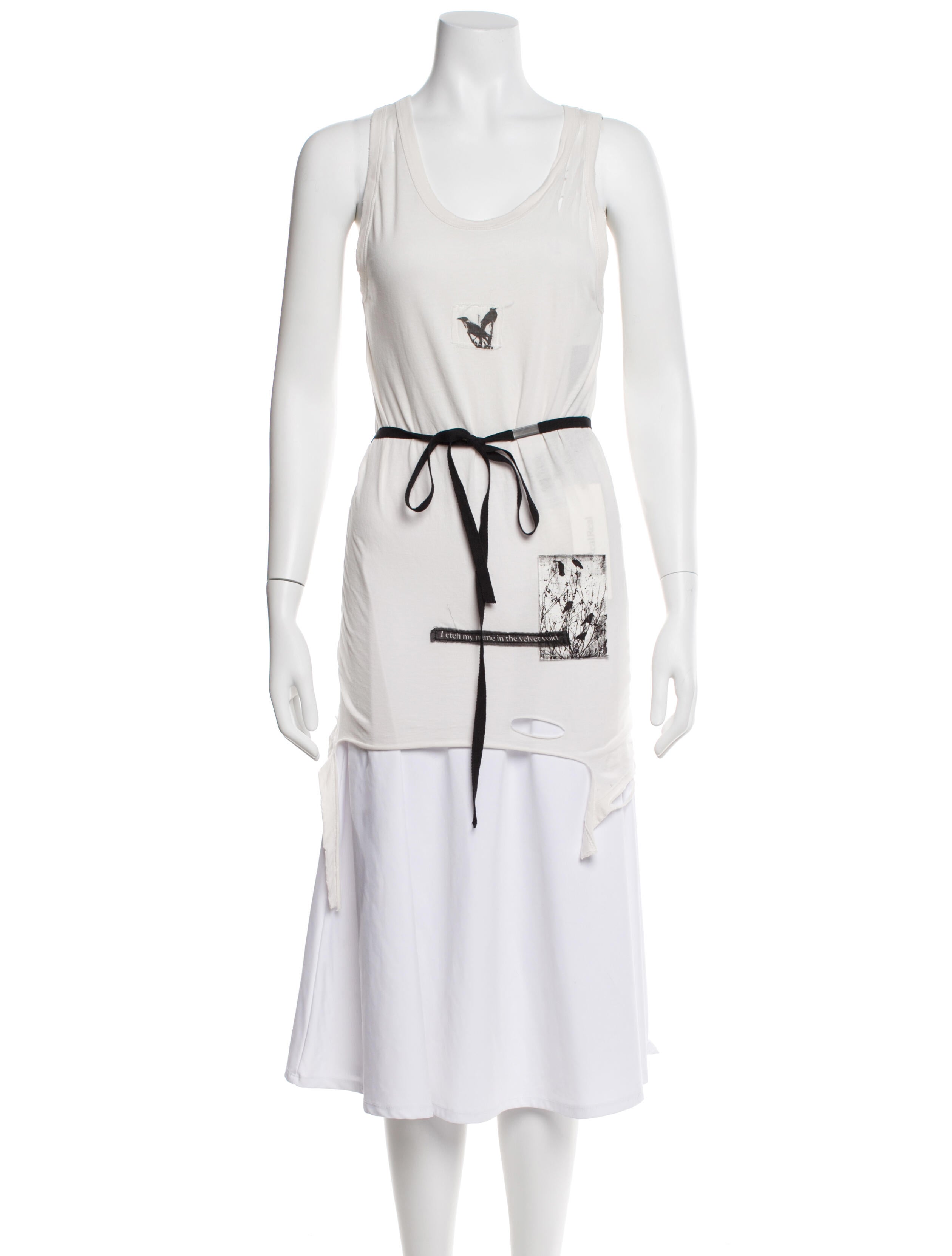 Ann Demeulemeester Graphic Print Scoop Neck Top