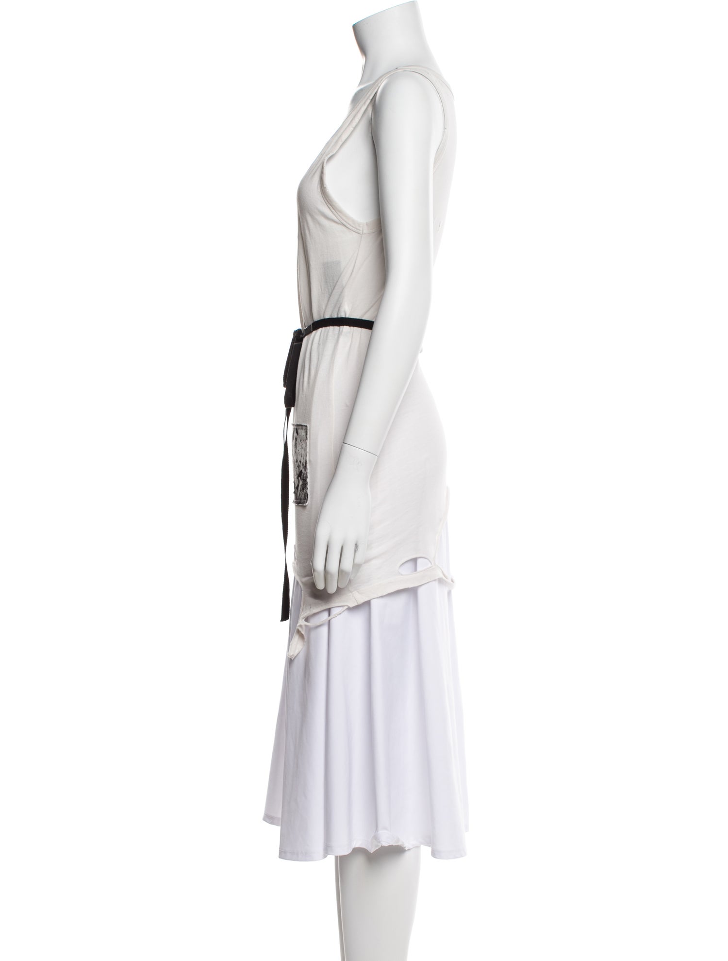 Ann Demeulemeester Graphic Print Scoop Neck Top