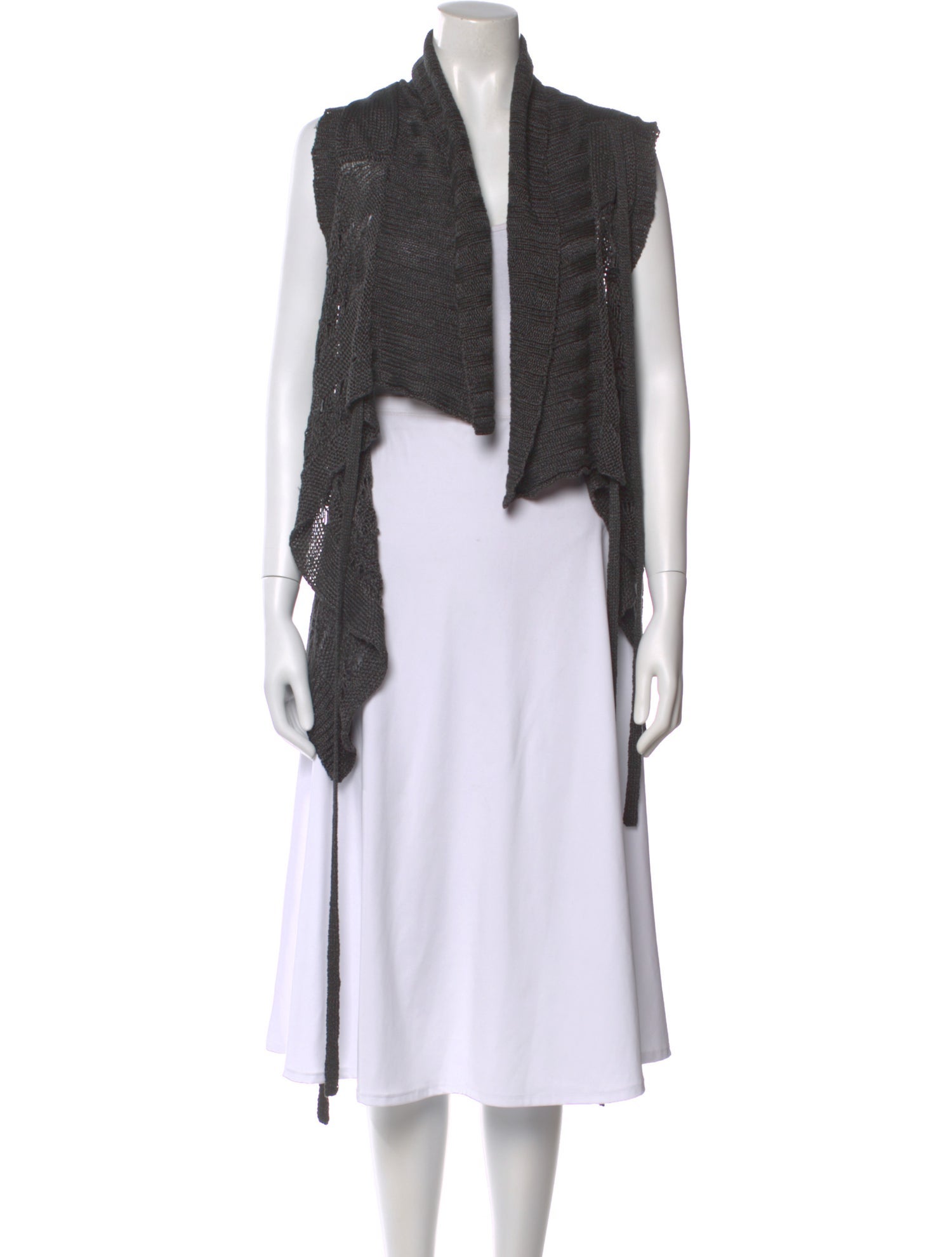 Ann Demeulemeester Linen Open Front Top