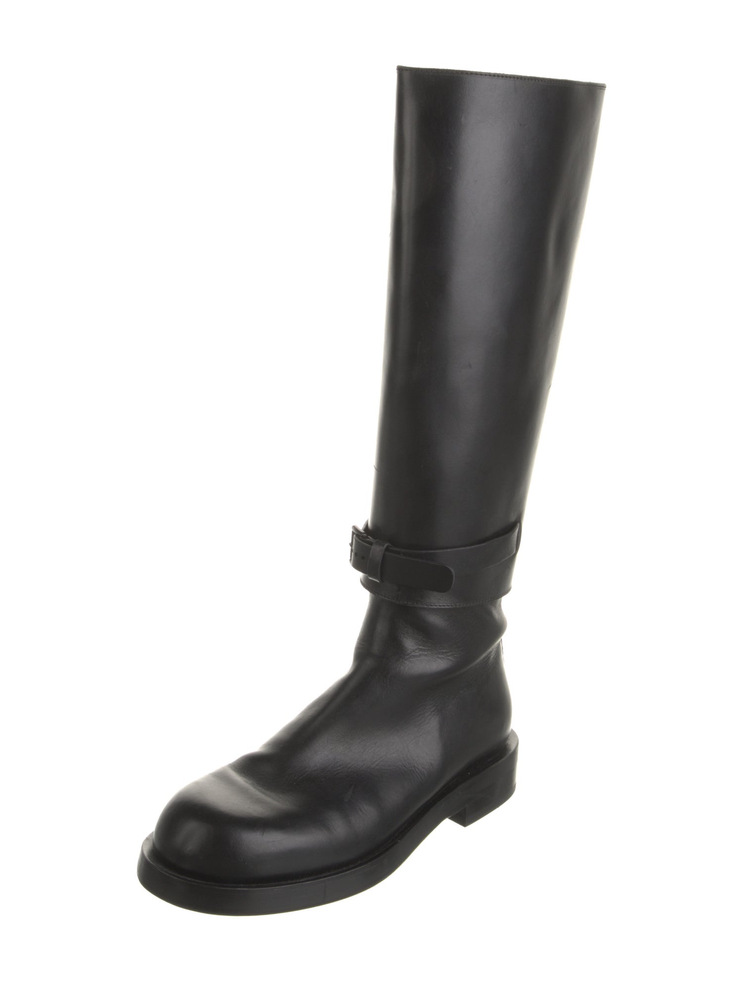Ann Demeulemeester Leather Riding Boots