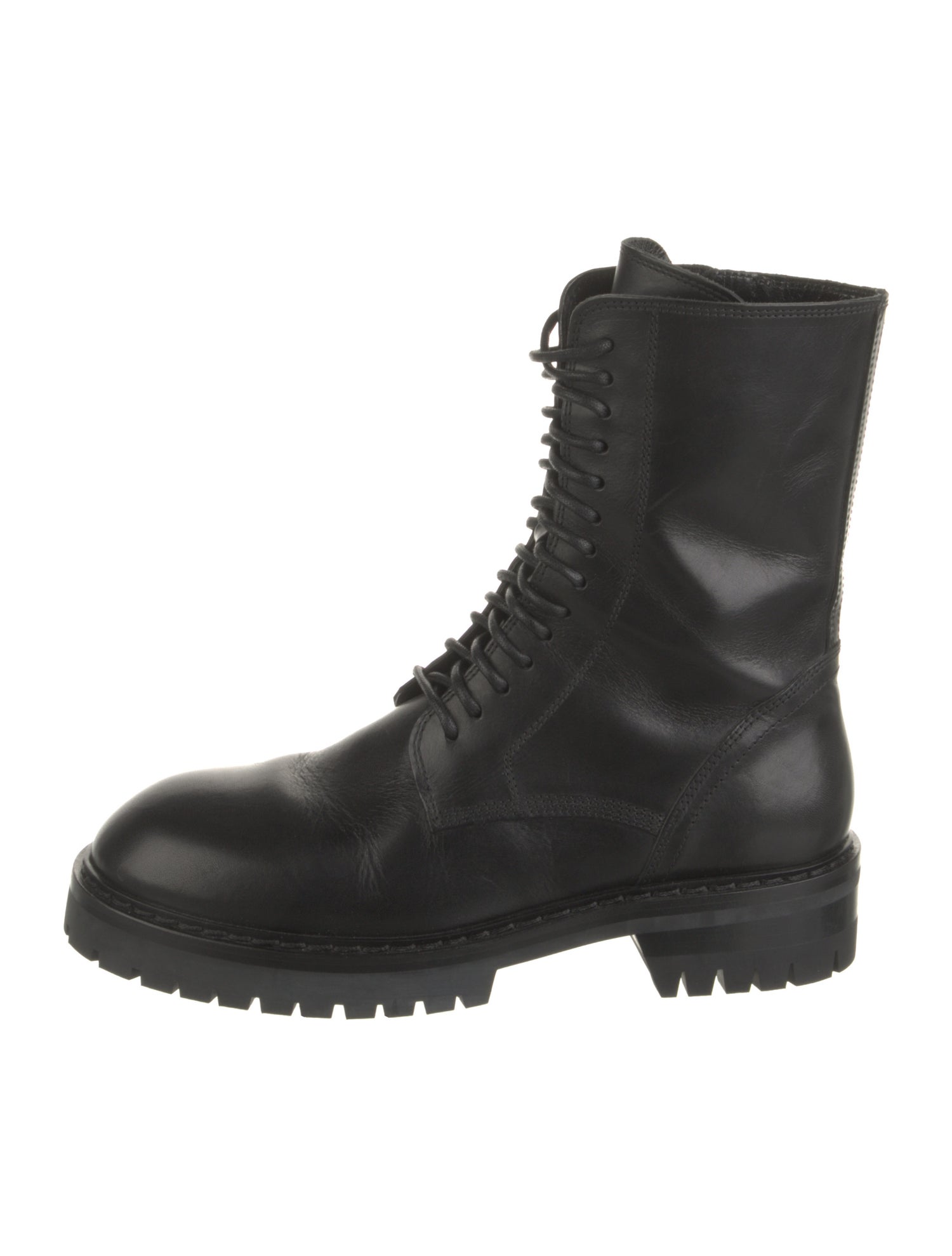 Ann Demeulemeester Leather Combat Boots