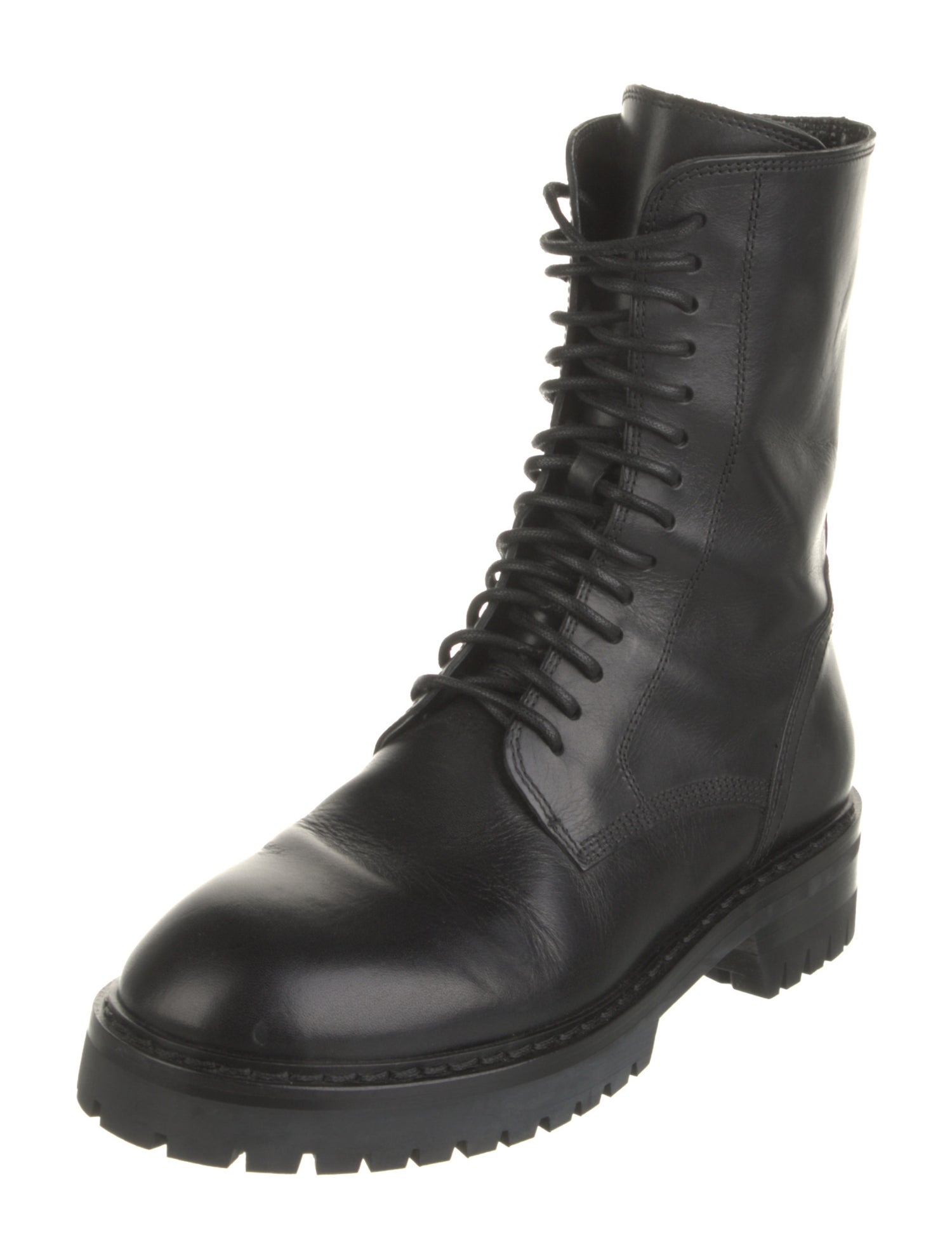 Ann Demeulemeester Leather Combat Boots