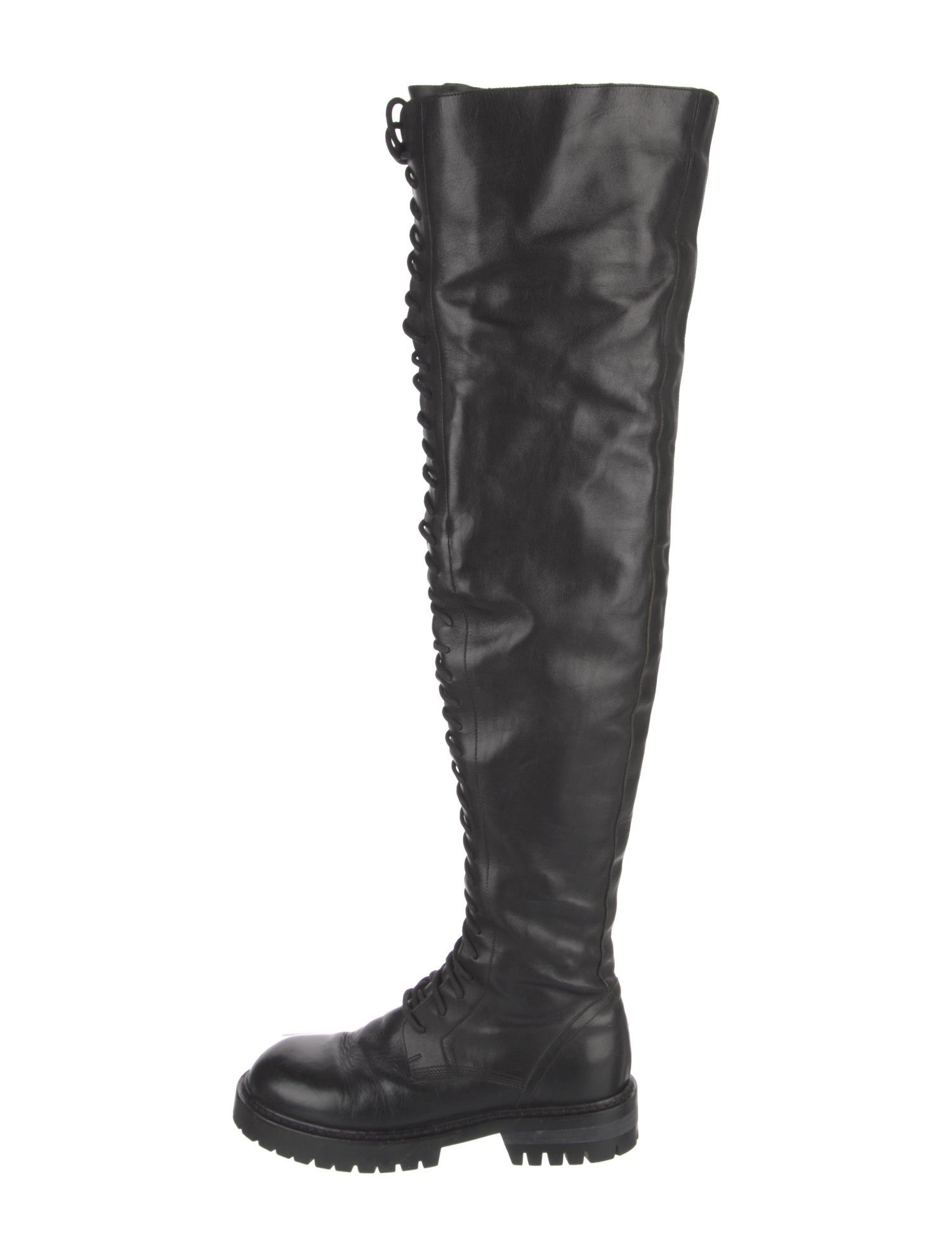 Ann Demeulemeester Leather Combat Boots